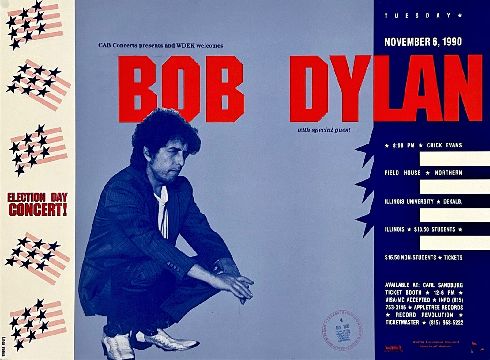 Bob Dylan Election Day - Authentic Vintage Posters, Prints, & Visual Artwork