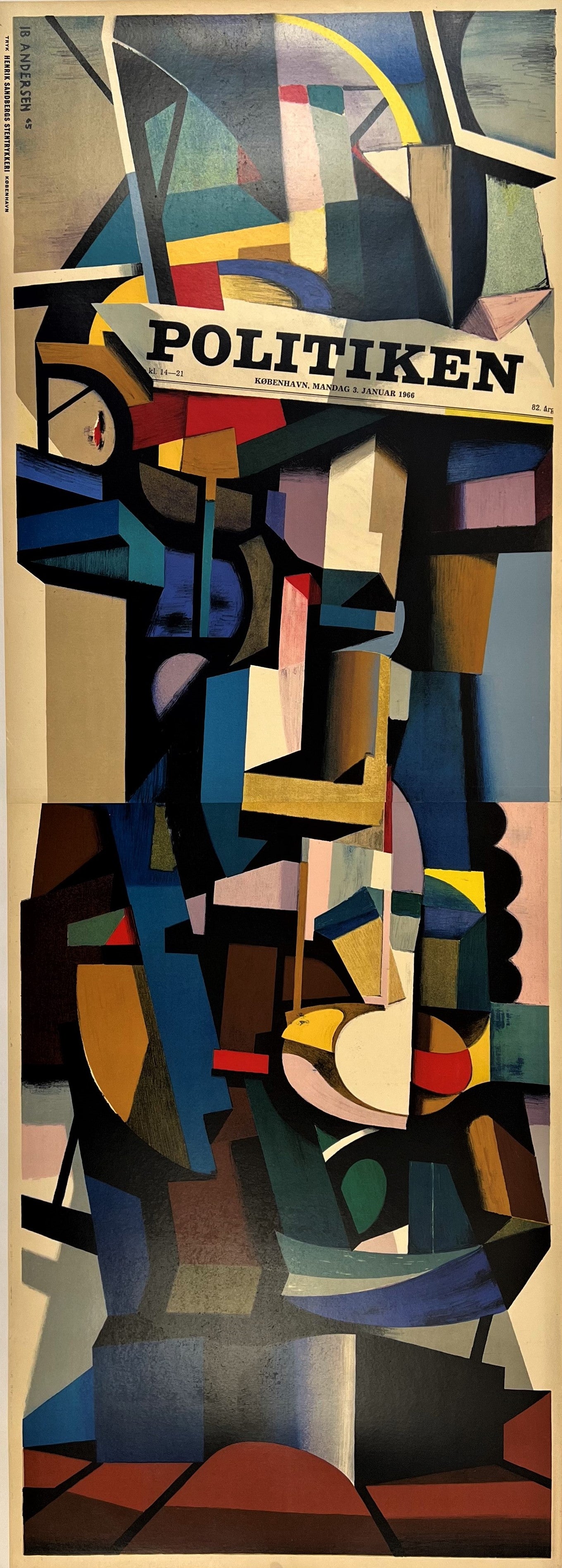 Politiken - Authentic Vintage Poster