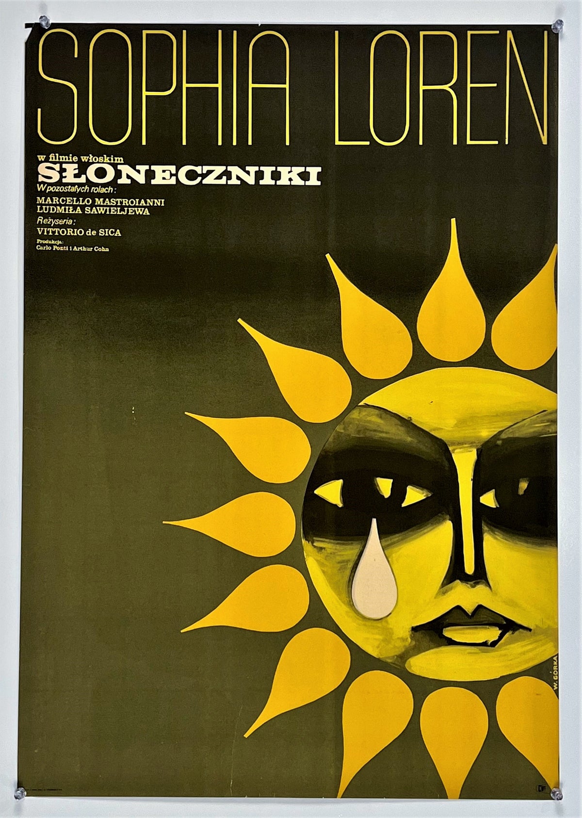 Sunflower Sofia Loren - Authentic Vintage Poster