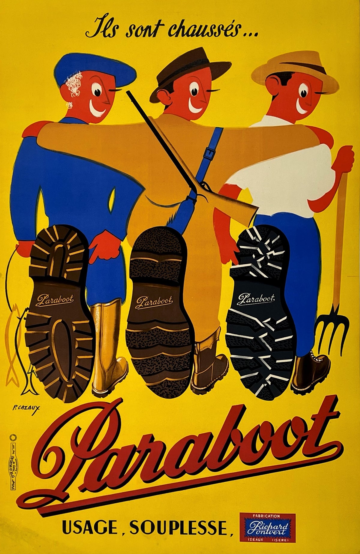 Paraboot Yellow_1 - Authentic Vintage Poster