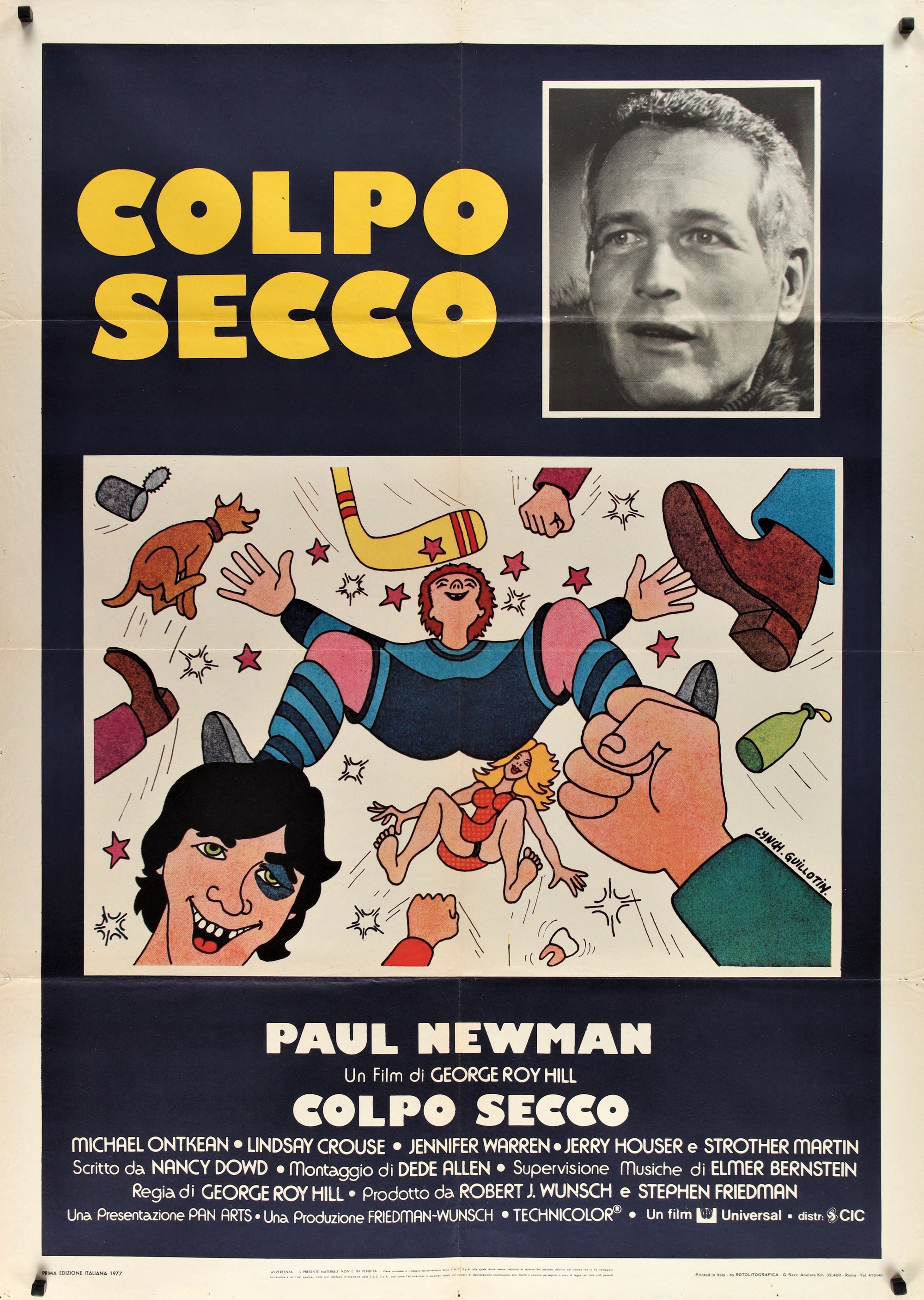 Slapshot- Italian Release - Authentic Vintage Poster