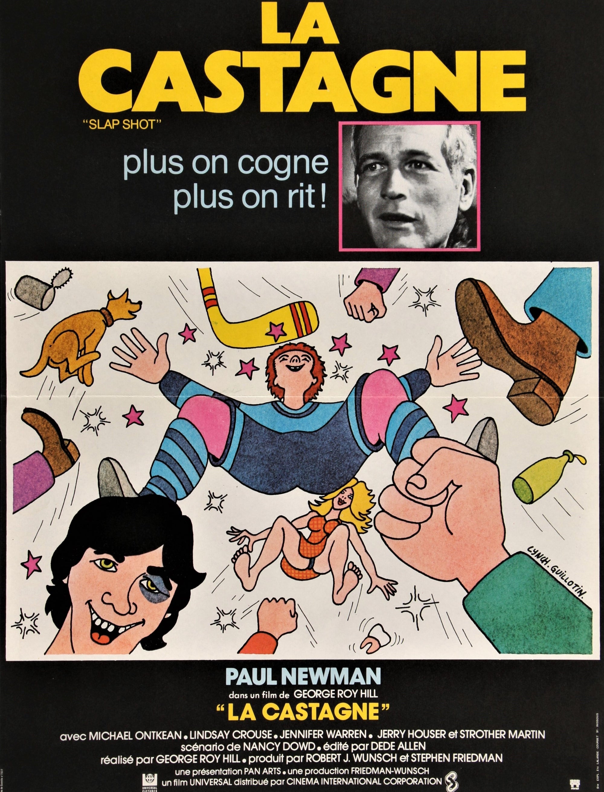 Slapshot- French Release - Authentic Vintage Poster