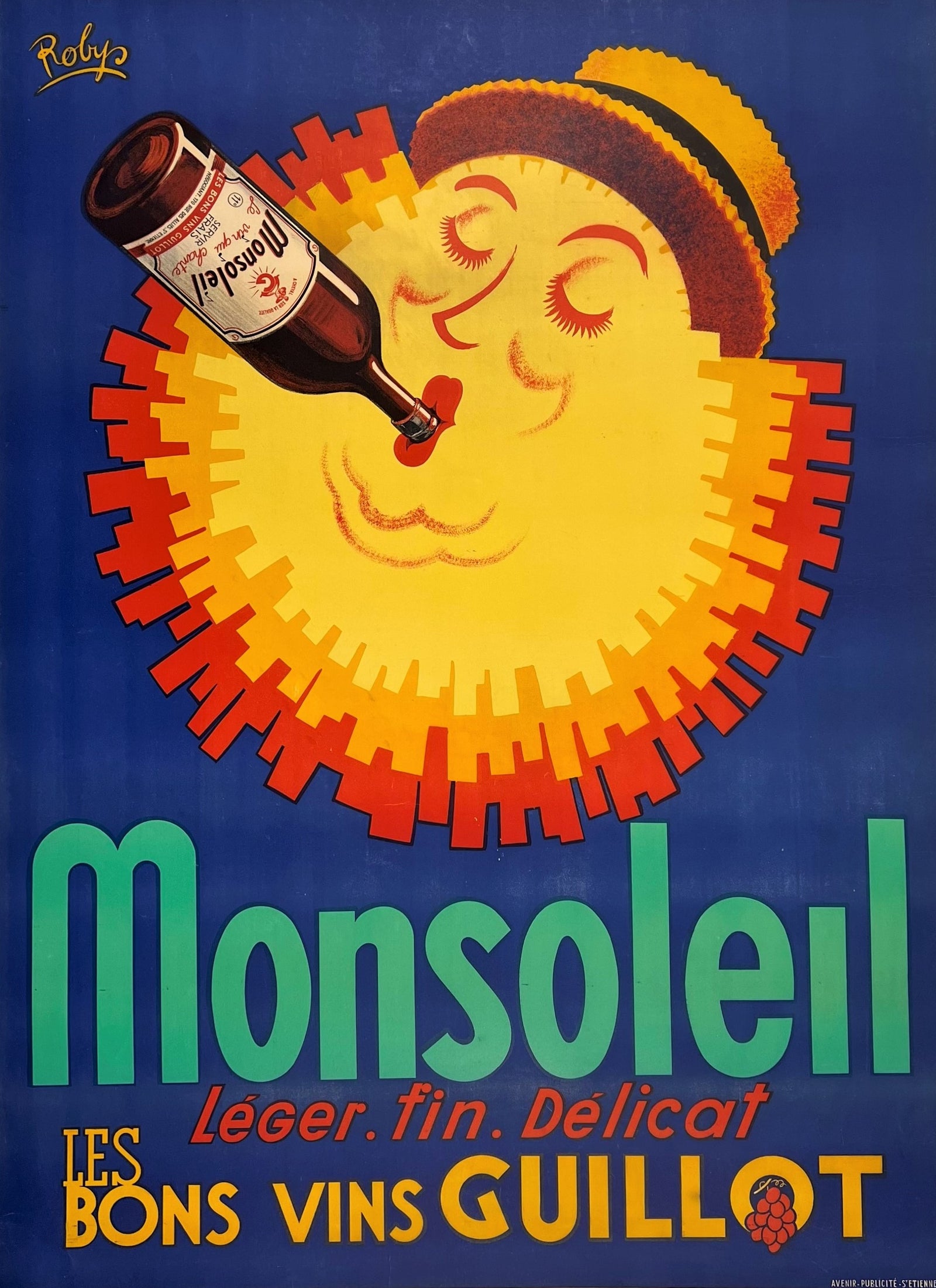 Monsoleil Wine - Authentic Vintage Poster