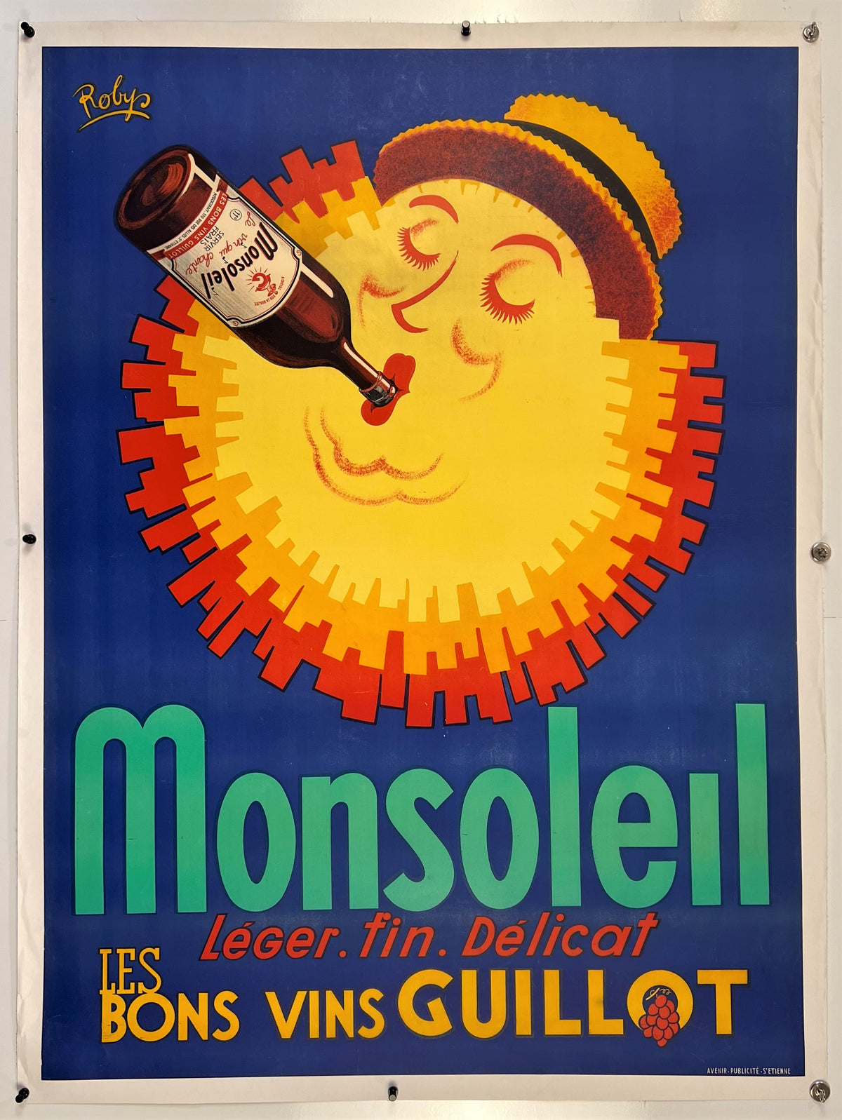 Monsoleil Wine - Authentic Vintage Poster