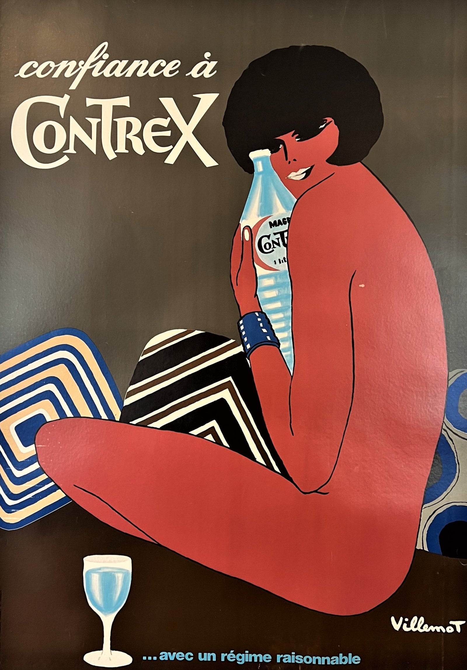 Contrex Water by Villemot - Authentic Vintage Poster