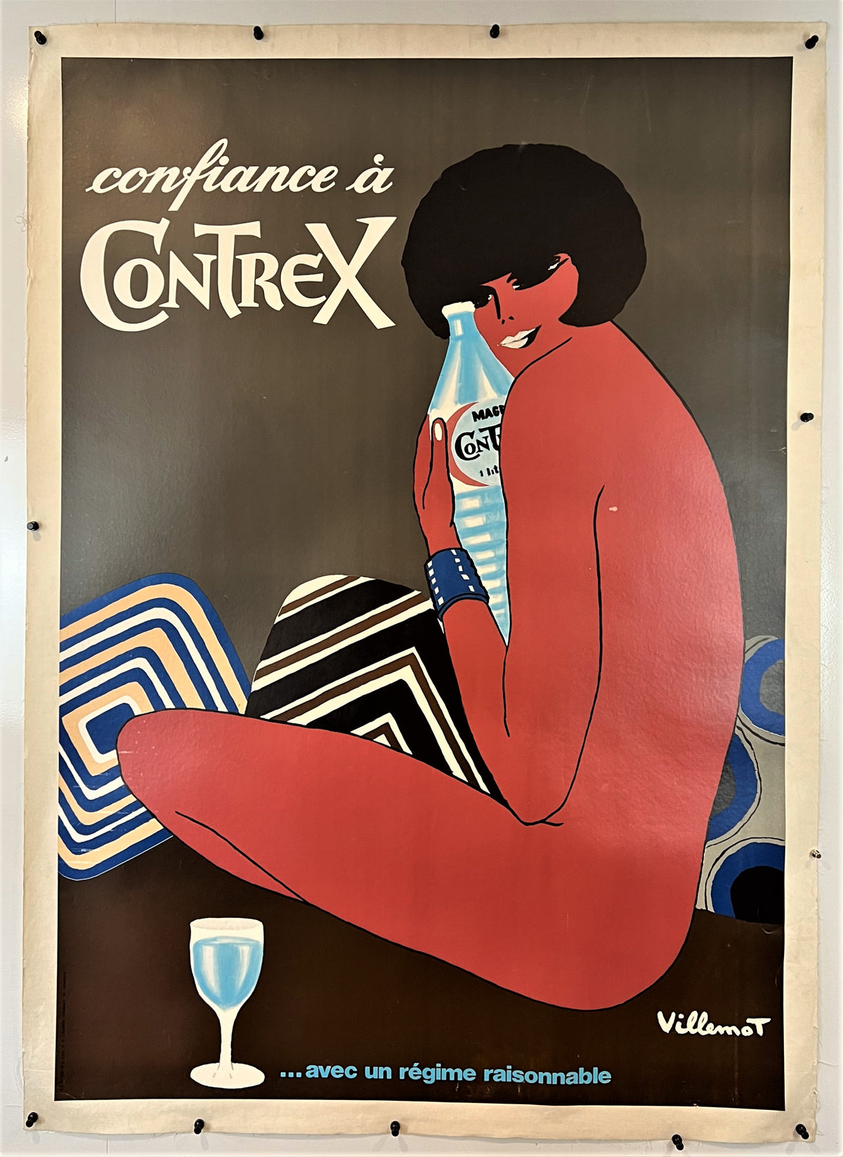 Contrex Water by Villemot - Authentic Vintage Poster
