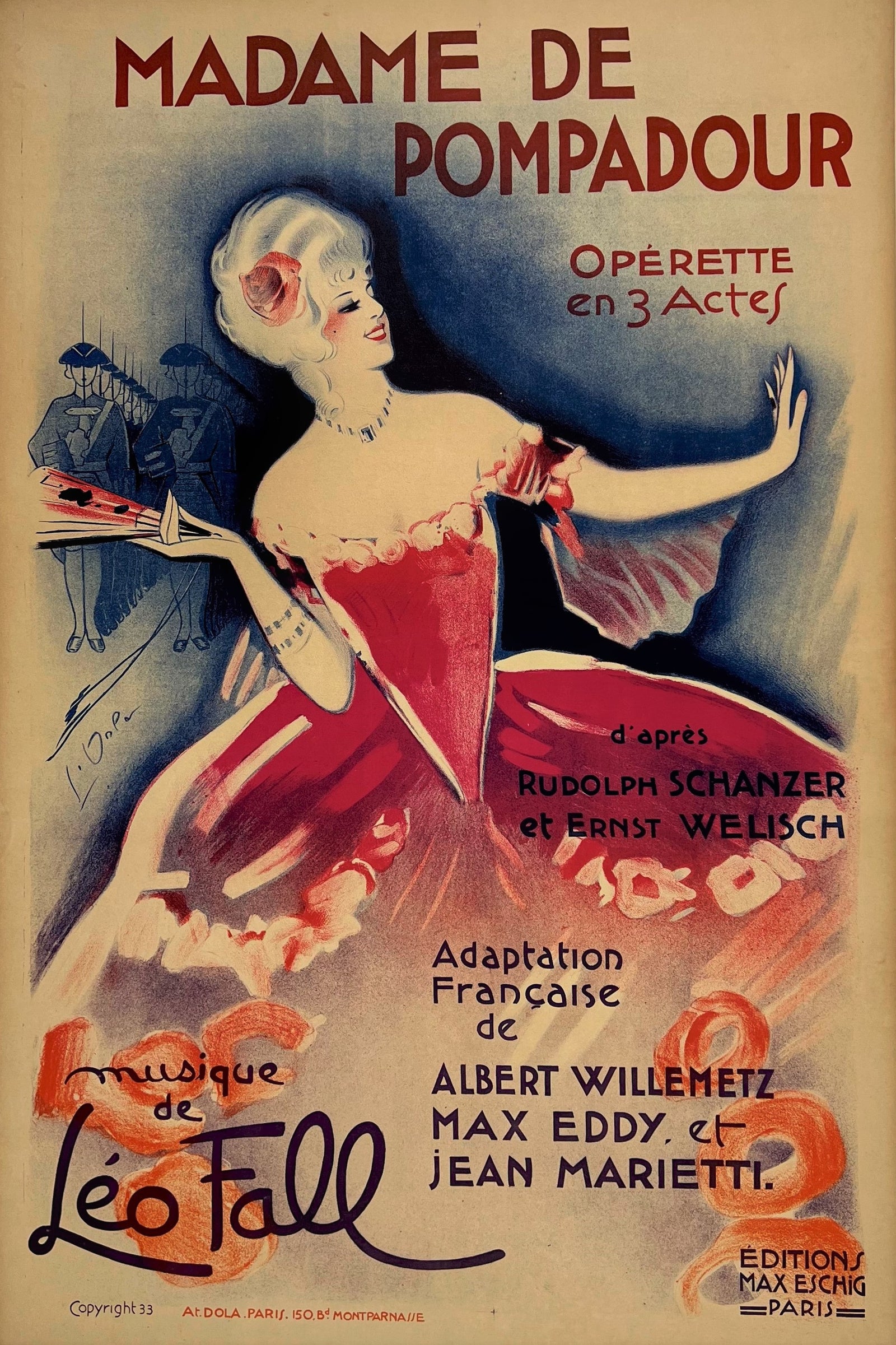 Madame De Pompadour - Authentic Vintage Poster