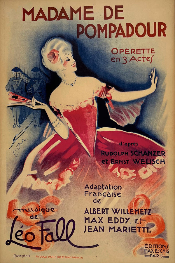 Madame De Pompadour - Authentic Vintage Poster