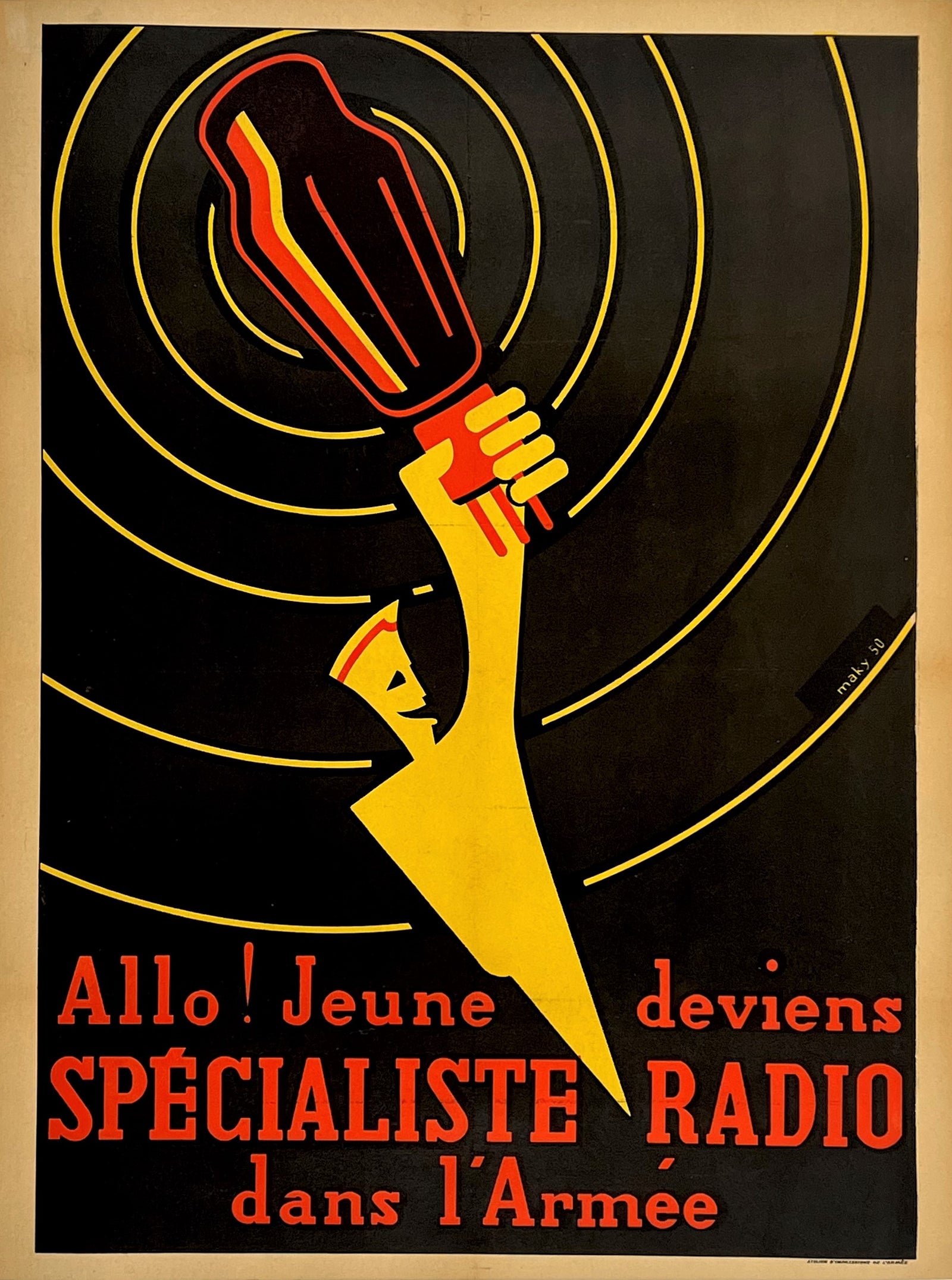 Specialiste Radio - Authentic Vintage Poster