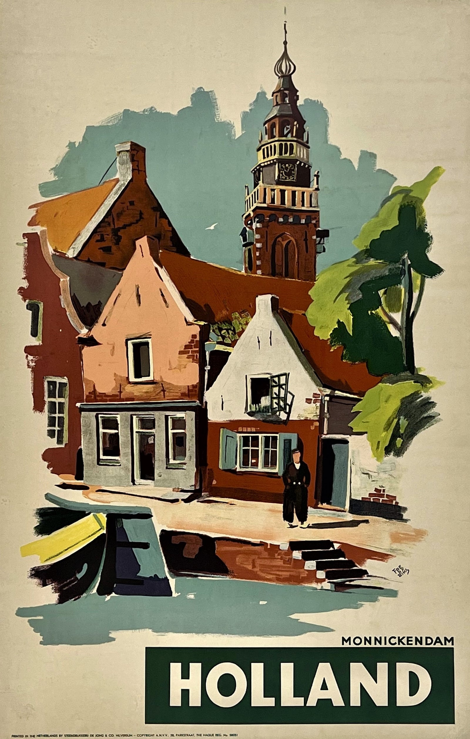 Holland- Monnickendam - Authentic Vintage Poster