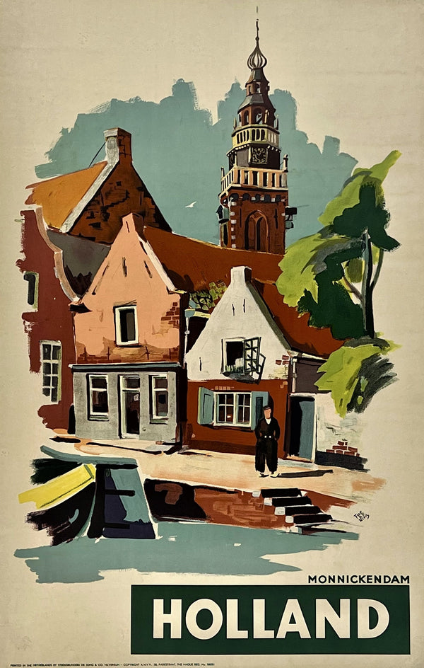 Holland- Monnickendam - Authentic Vintage Poster