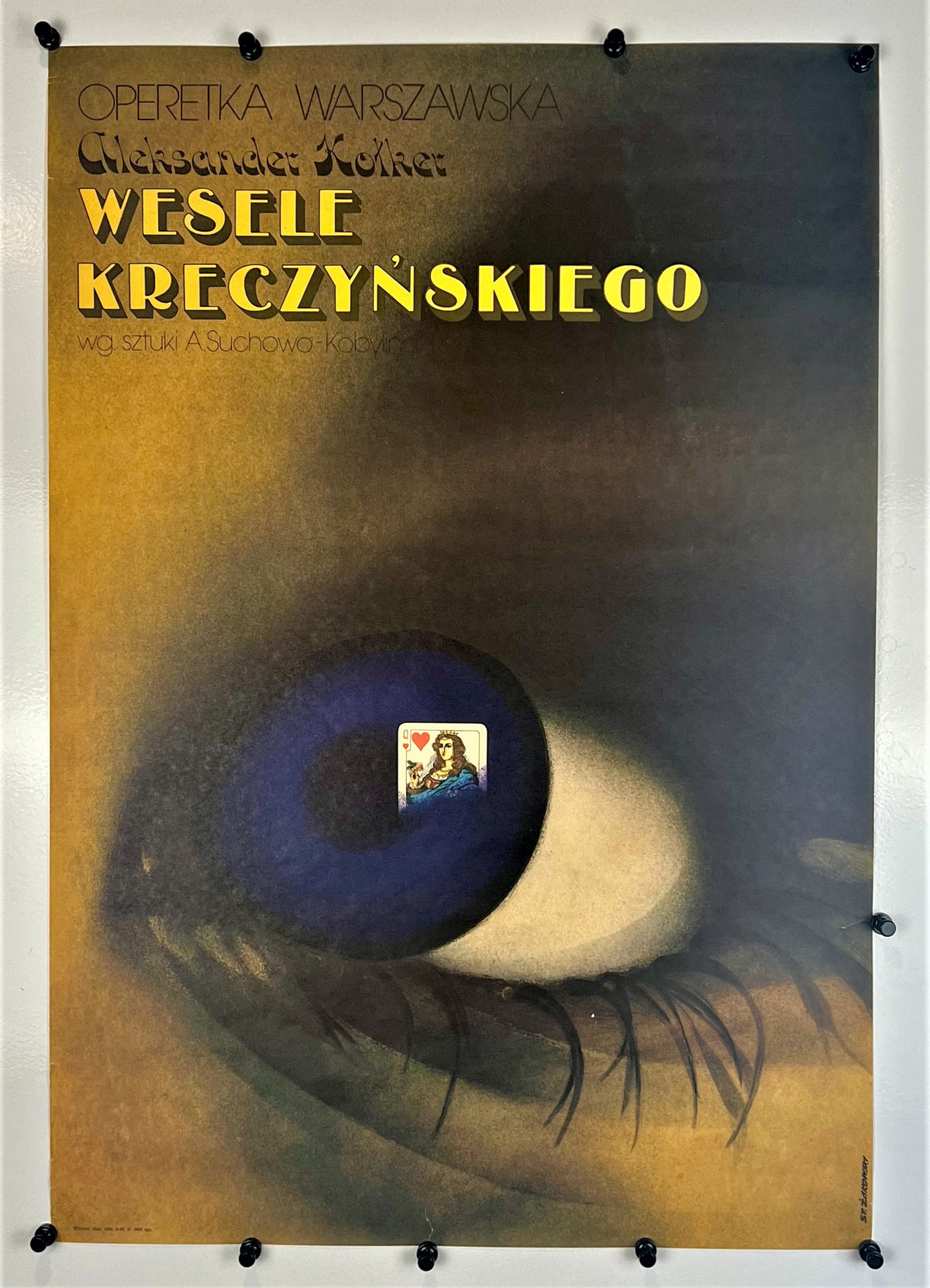 Eye with Card - Authentic Vintage Poster