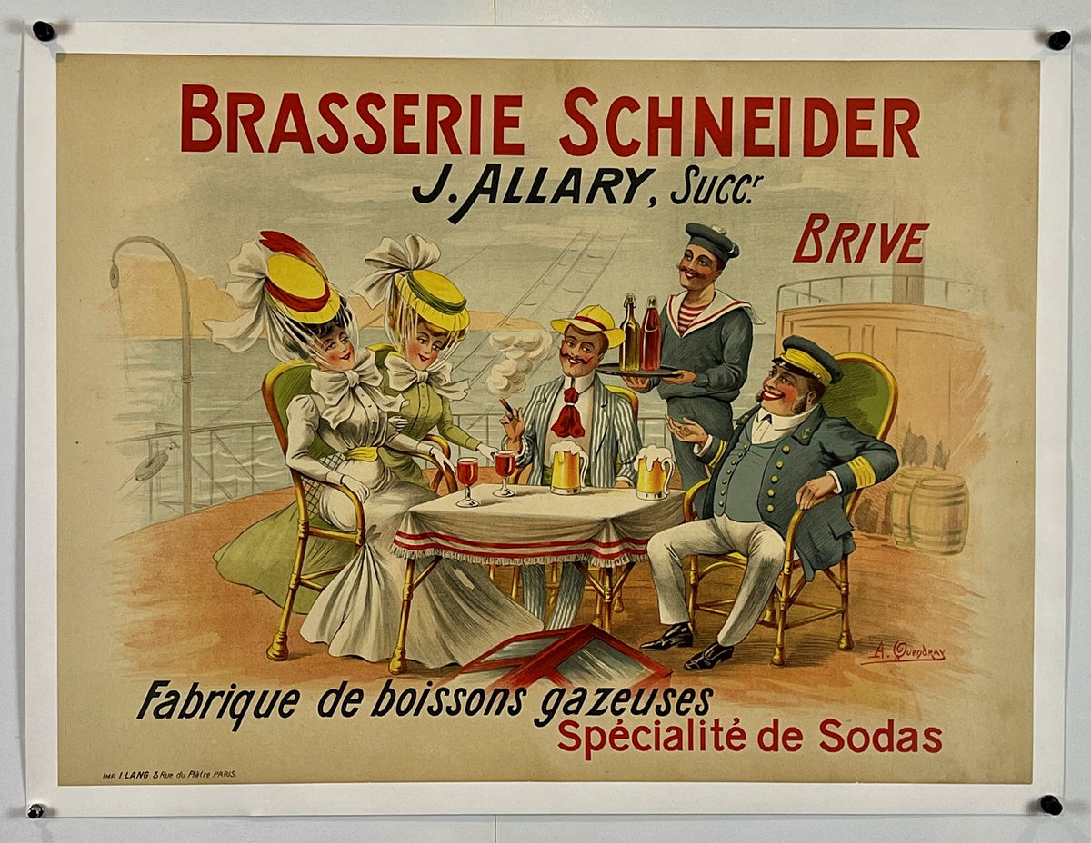 Brasserie Schneider - Authentic Vintage Poster