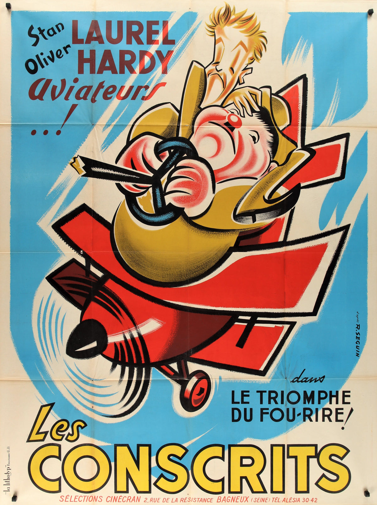 Flying Deuces- French - Authentic Vintage Poster
