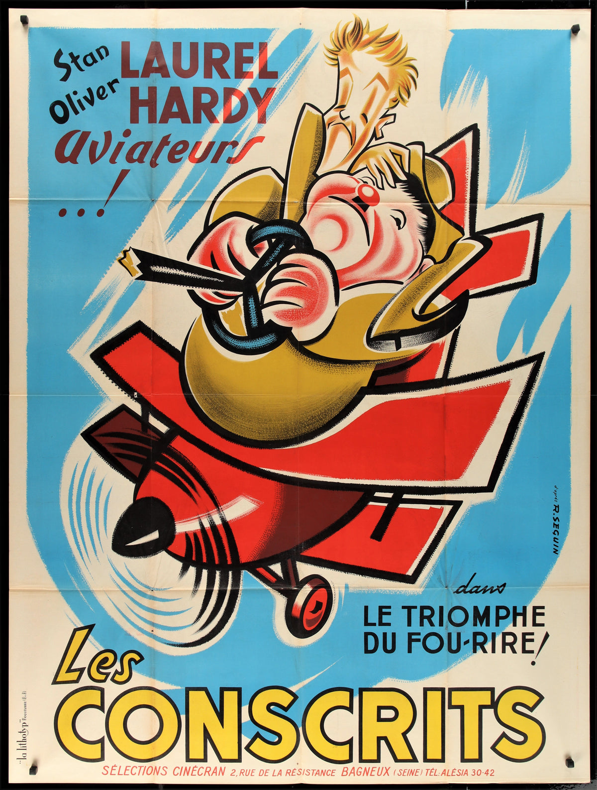 Flying Deuces- French - Authentic Vintage Poster