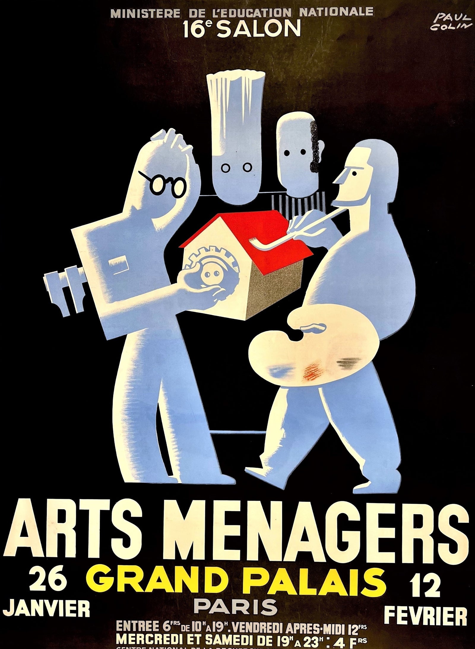 Arts Menagers by Paul Colin - Authentic Vintage Poster