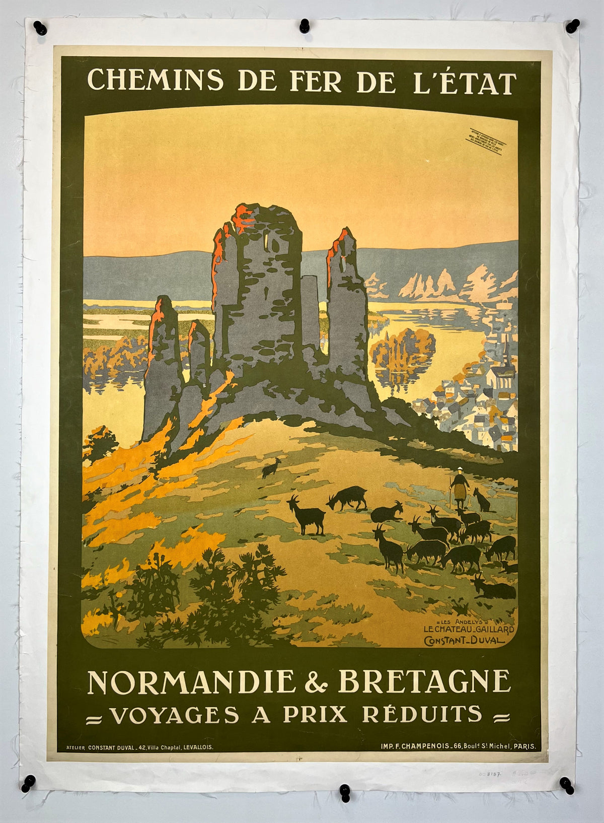 Normandie &amp; Bretagne - Authentic Vintage Poster