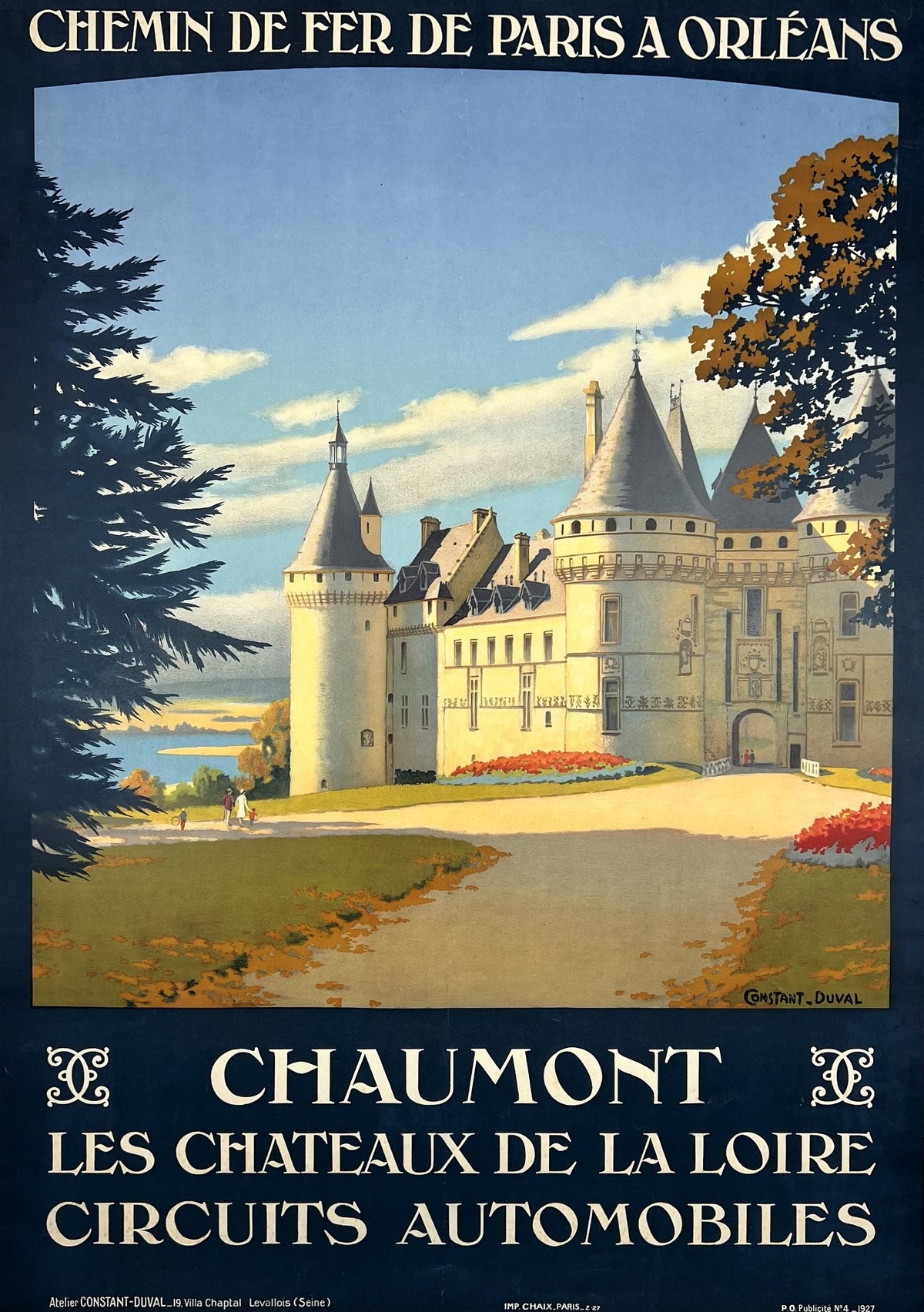 Chaumont Les Chateaux de la Lorie - Authentic Vintage Poster