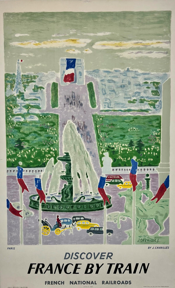 Discover France by Train - Authentic Vintage Poster