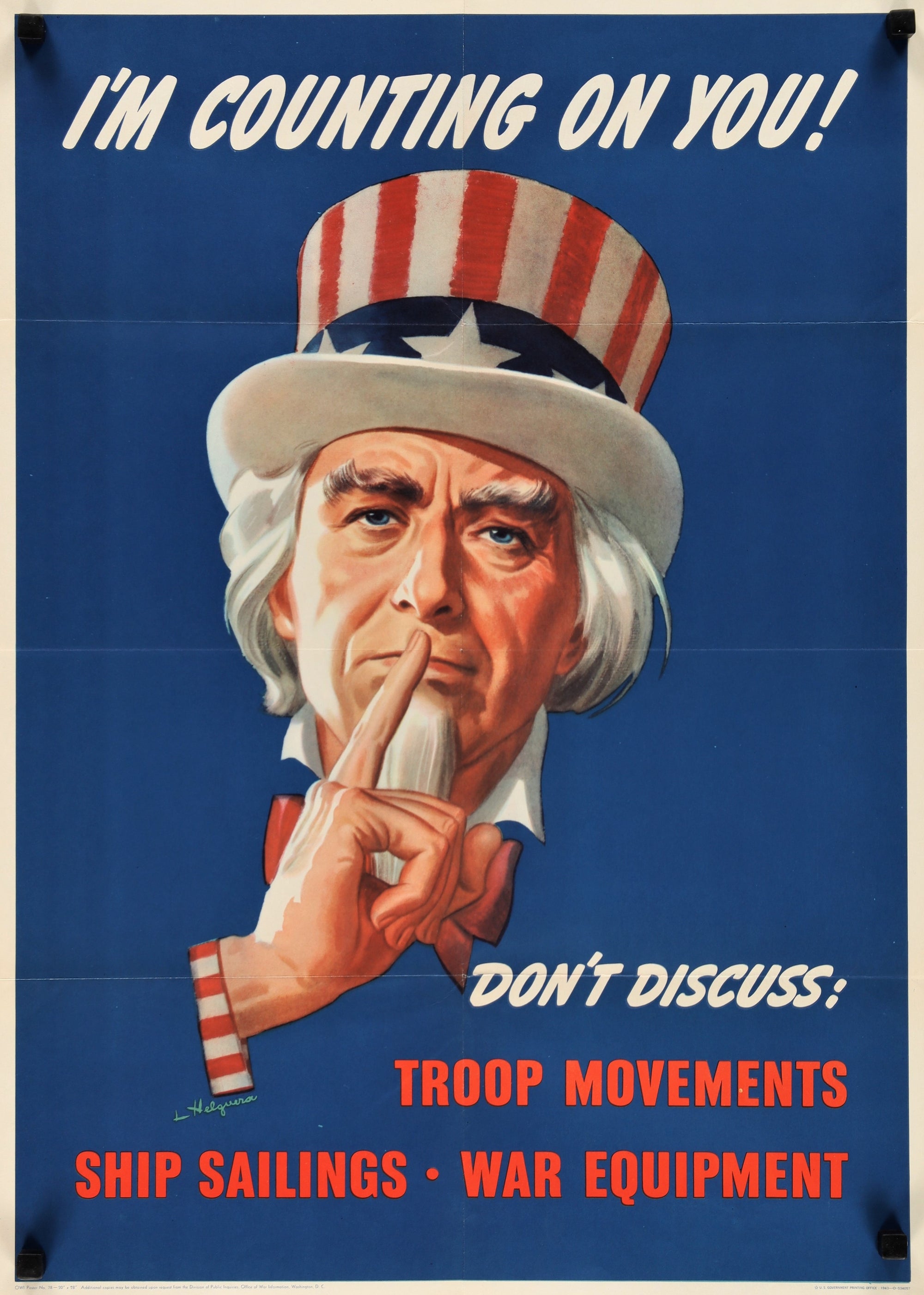 I'm Counting on You - Authentic Vintage Poster