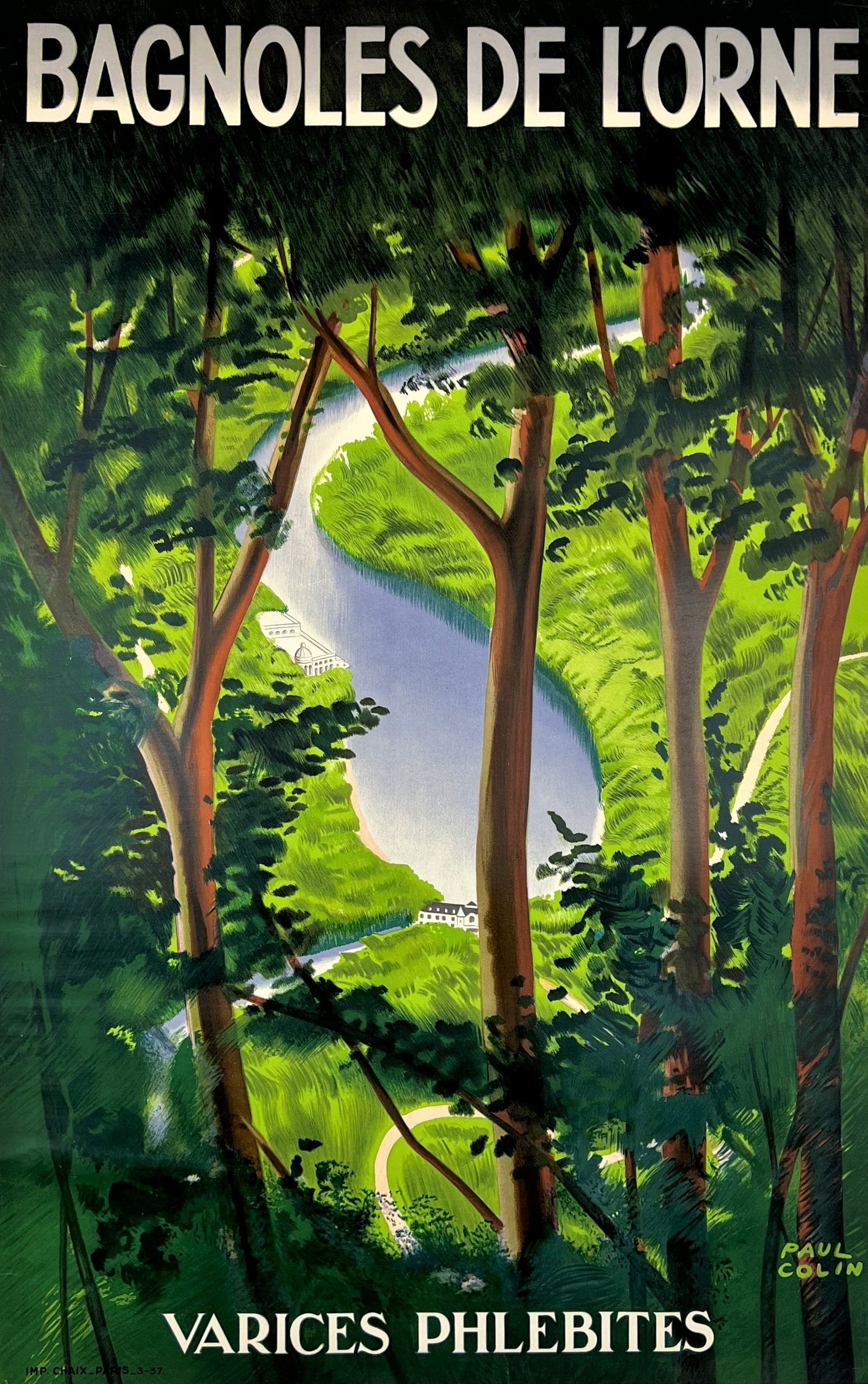 Bagnoles de L'Orne- Paul Collin - Authentic Vintage Poster