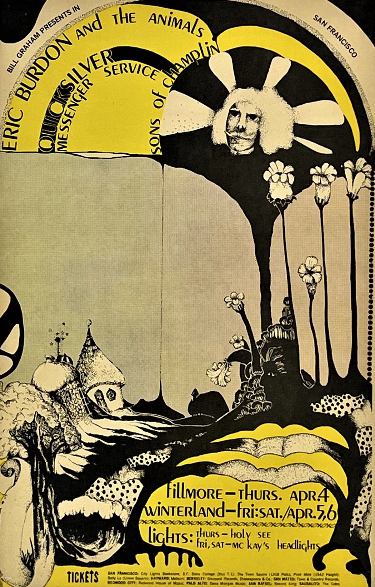 Eric Burdon &amp; The Animals - Authentic Vintage Poster