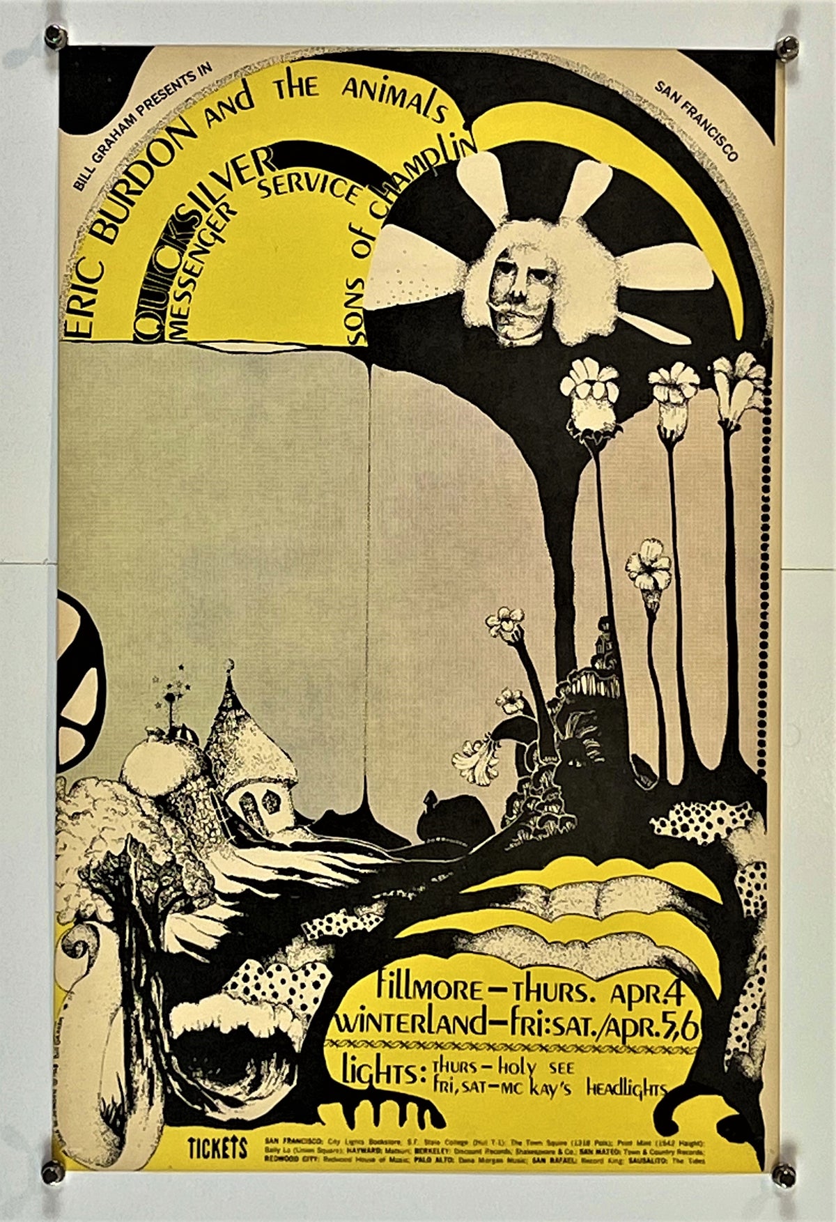 Eric Burdon &amp; The Animals - Authentic Vintage Poster