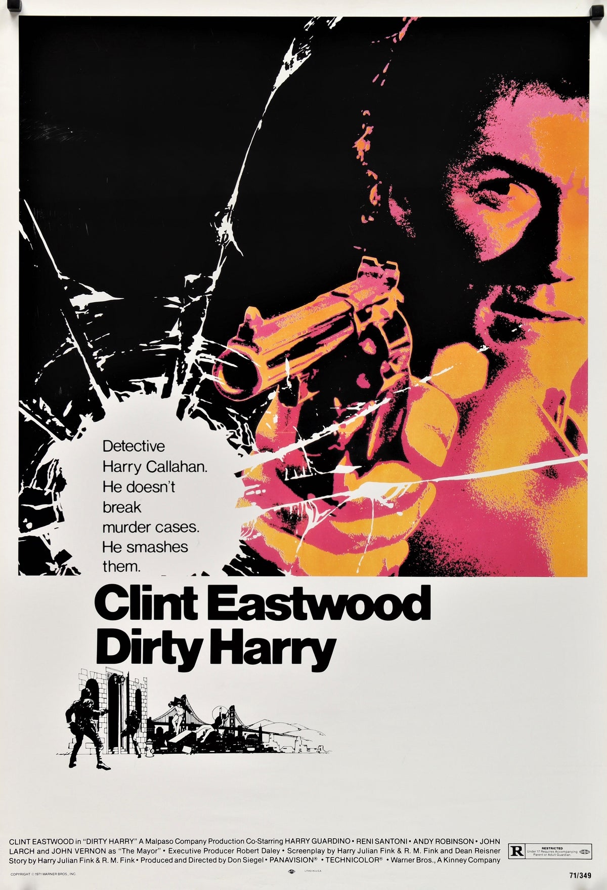 Dirty Harry- French Release - Authentic Vintage Poster