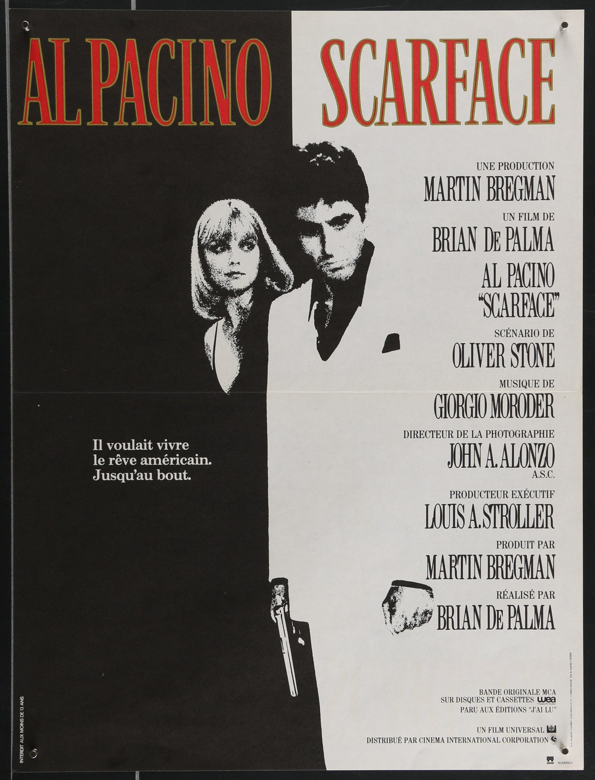 Scarface- Al Pacino - Authentic Vintage Poster