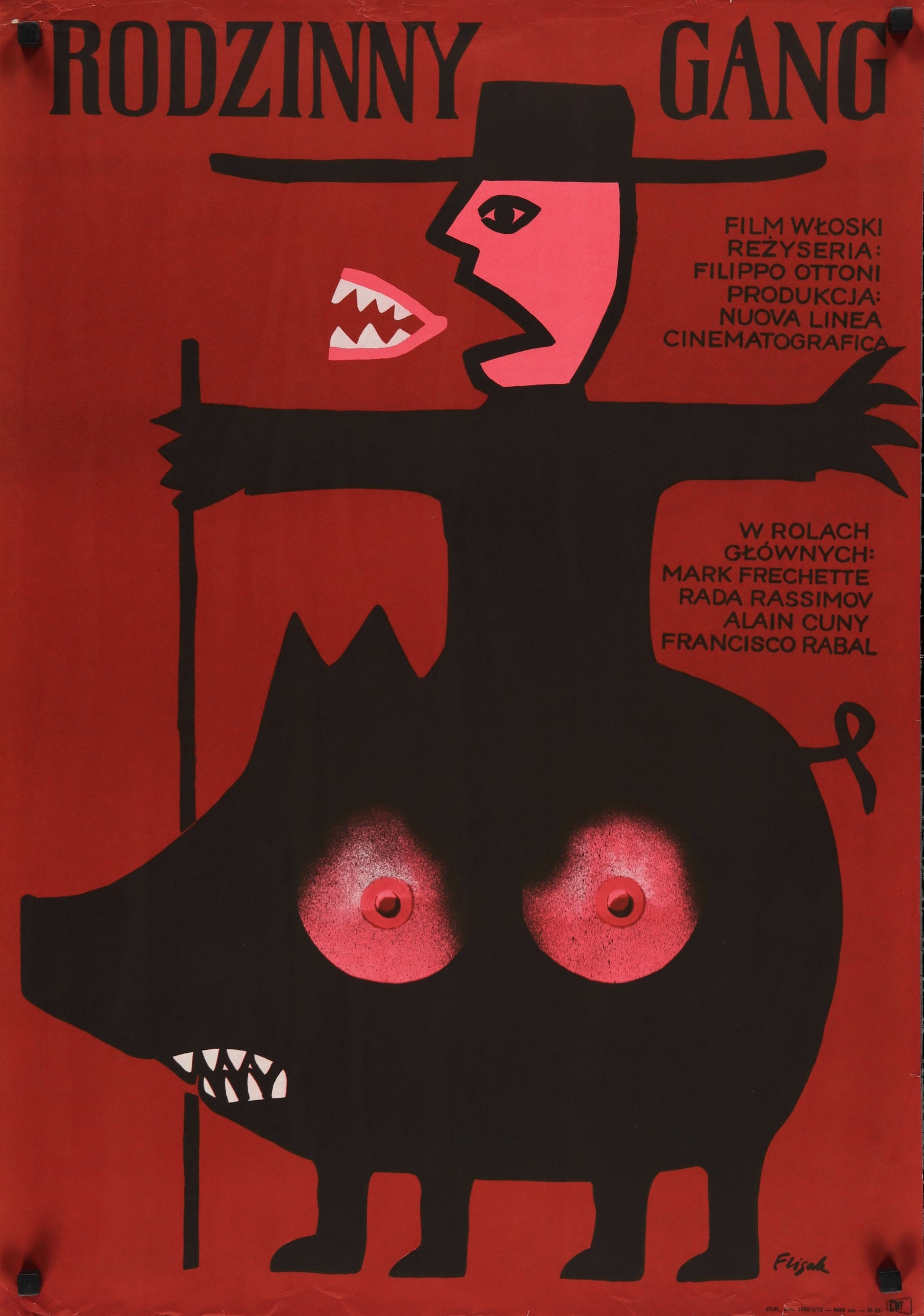 La Grande Scrofa Nera - Authentic Vintage Poster