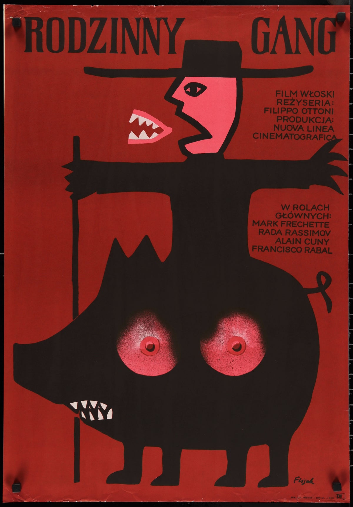 La Grande Scrofa Nera - Authentic Vintage Poster