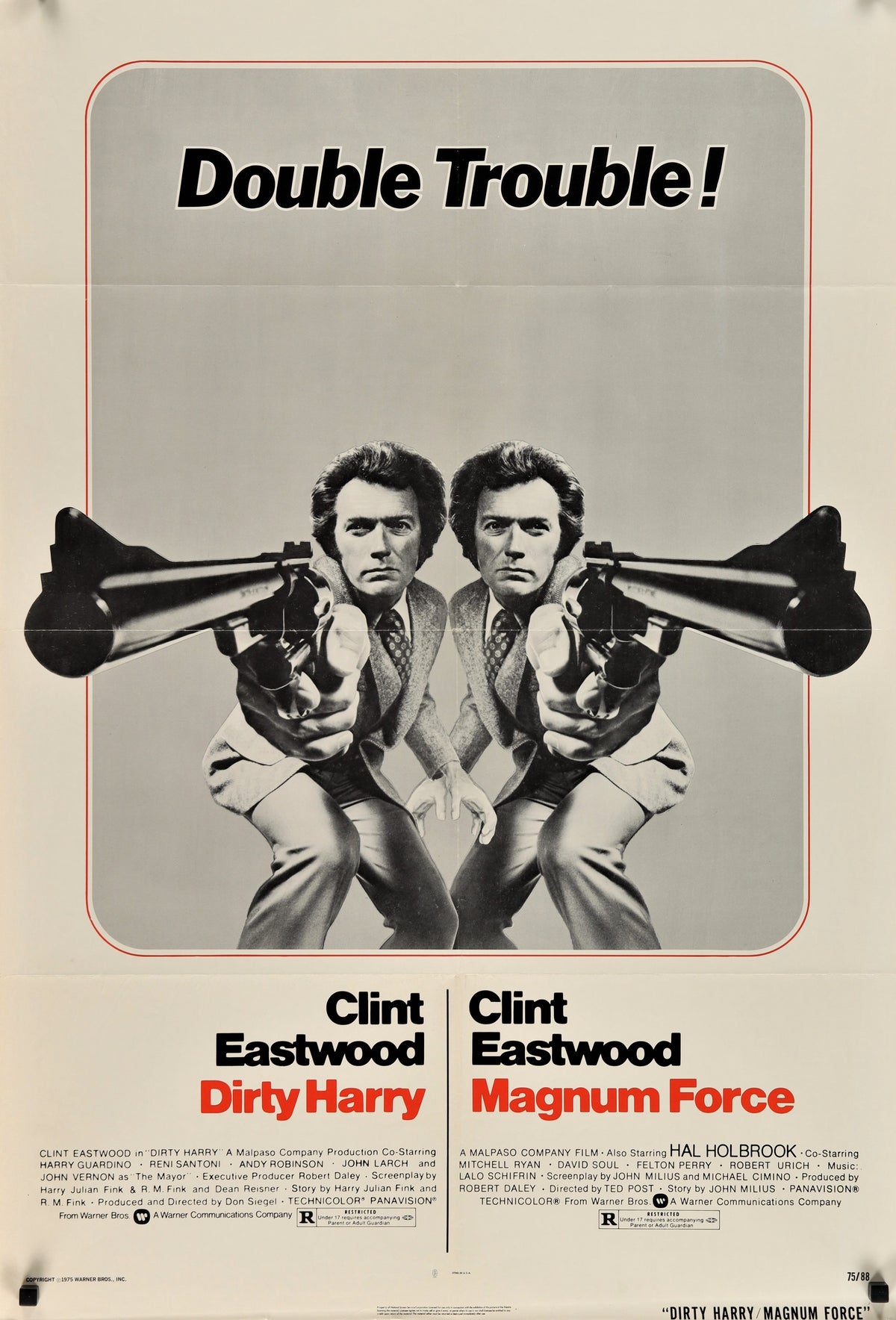 Dirty Harry/Magnum Force - Authentic Vintage Poster