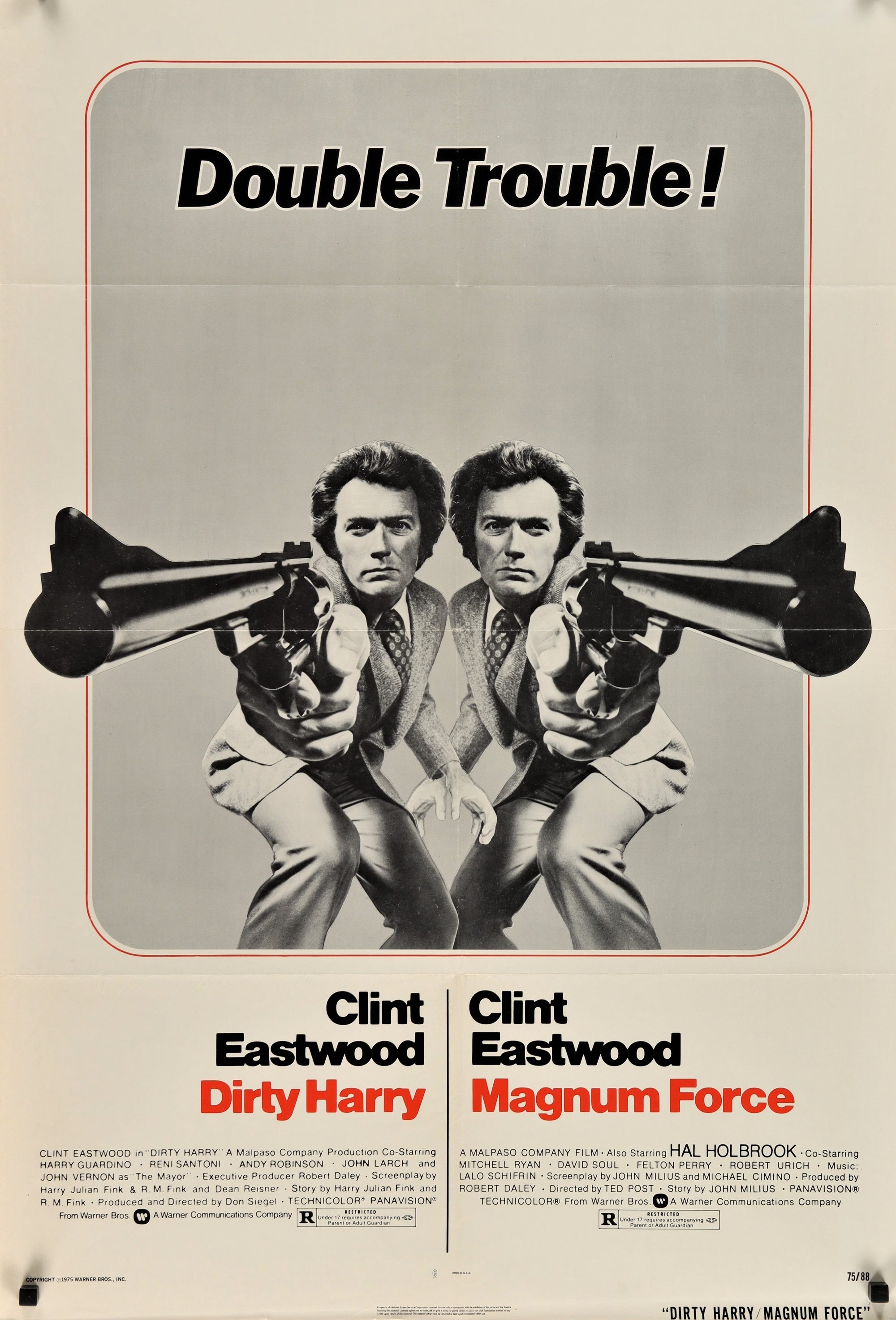 Dirty Harry/Magnum Force - Authentic Vintage Poster