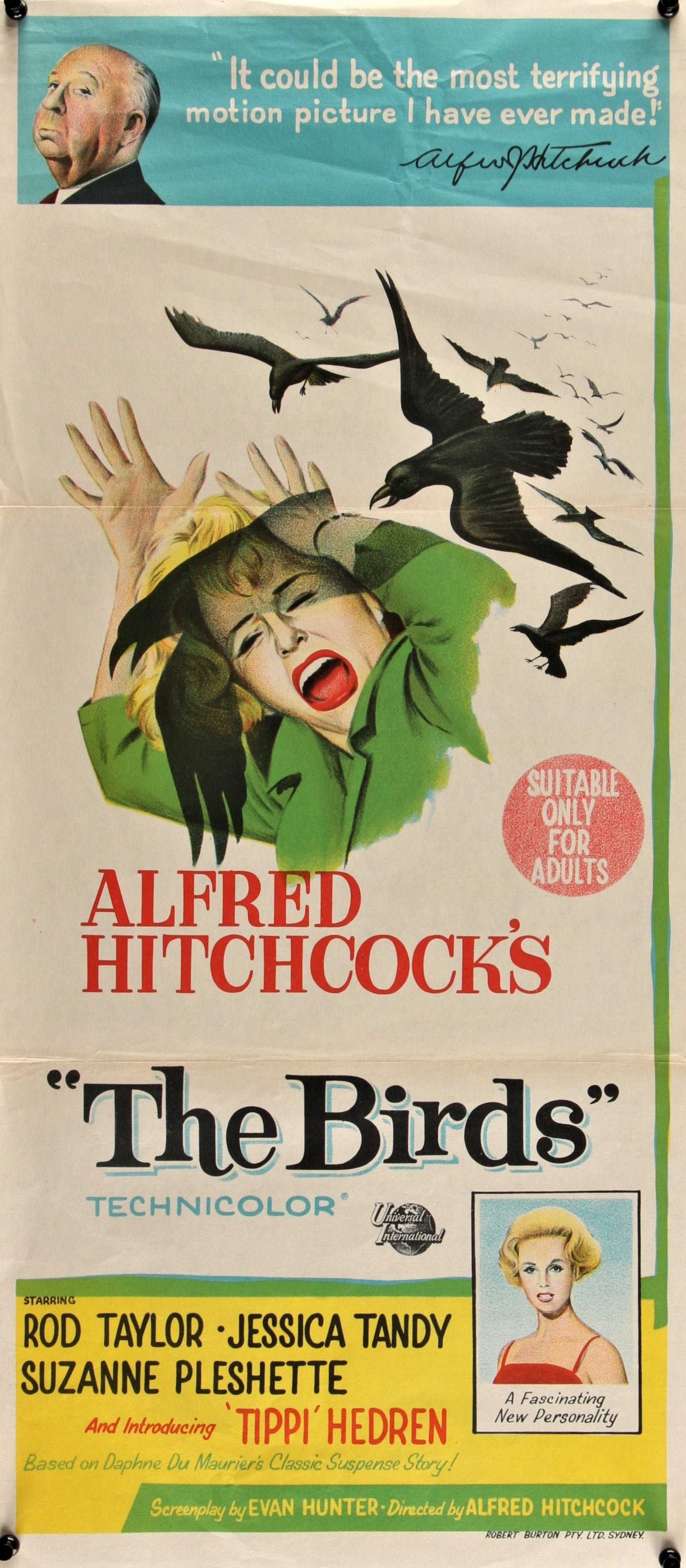 The Birds- Alfred Hitchcock - Authentic Vintage Poster
