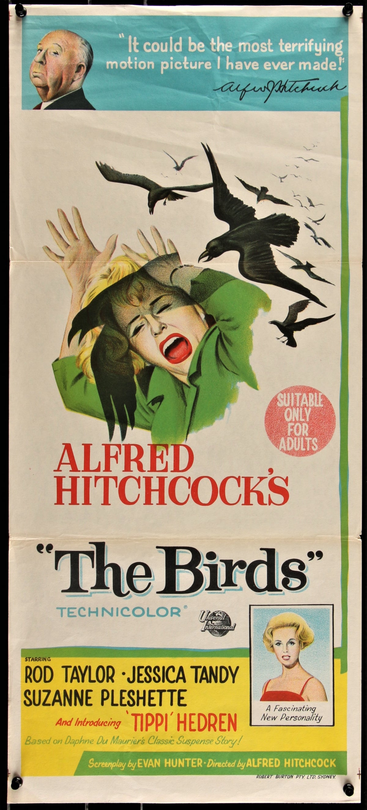 The Birds- Alfred Hitchcock - Authentic Vintage Poster