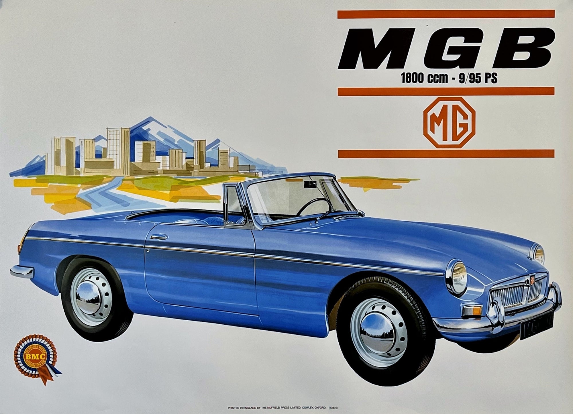 MGB 1800 Roadster - Authentic Vintage Poster