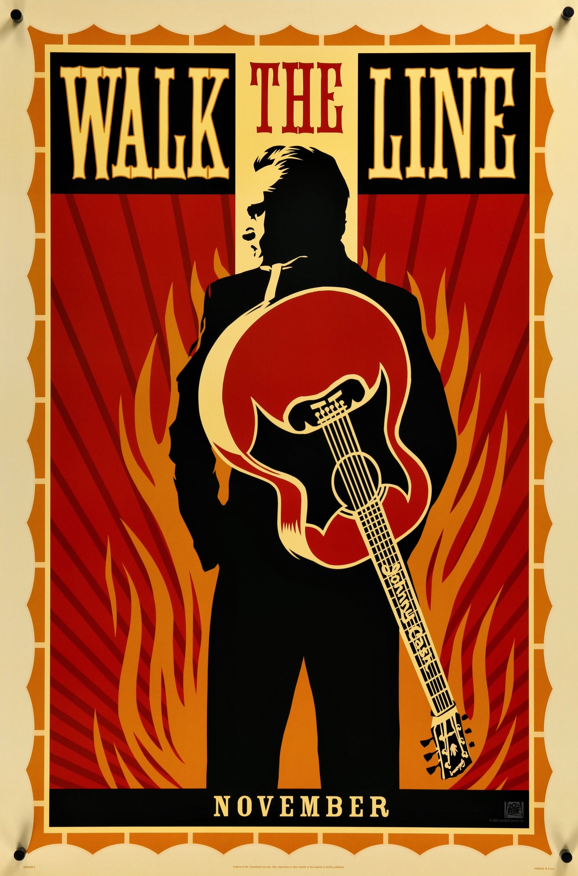 Walk the Line- Shepard Fairey - Authentic Vintage Poster