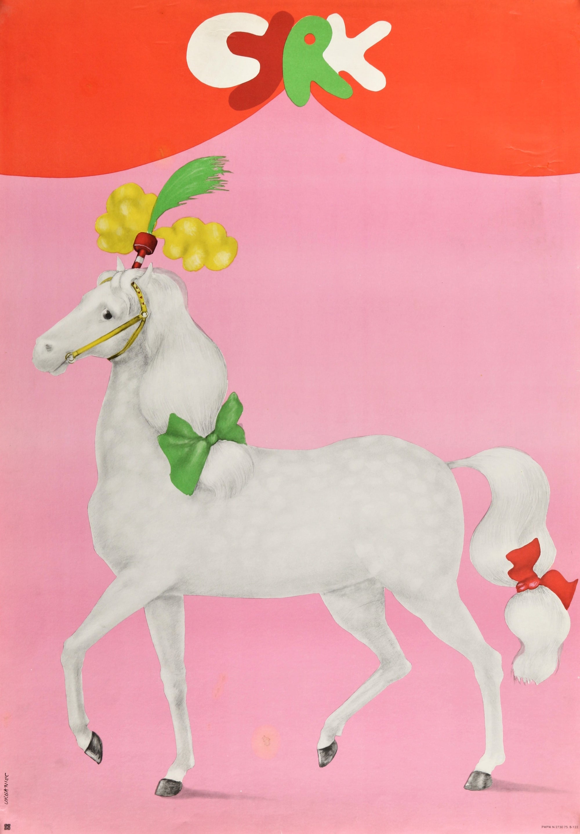 Cyrk- White Horse - Authentic Vintage Poster