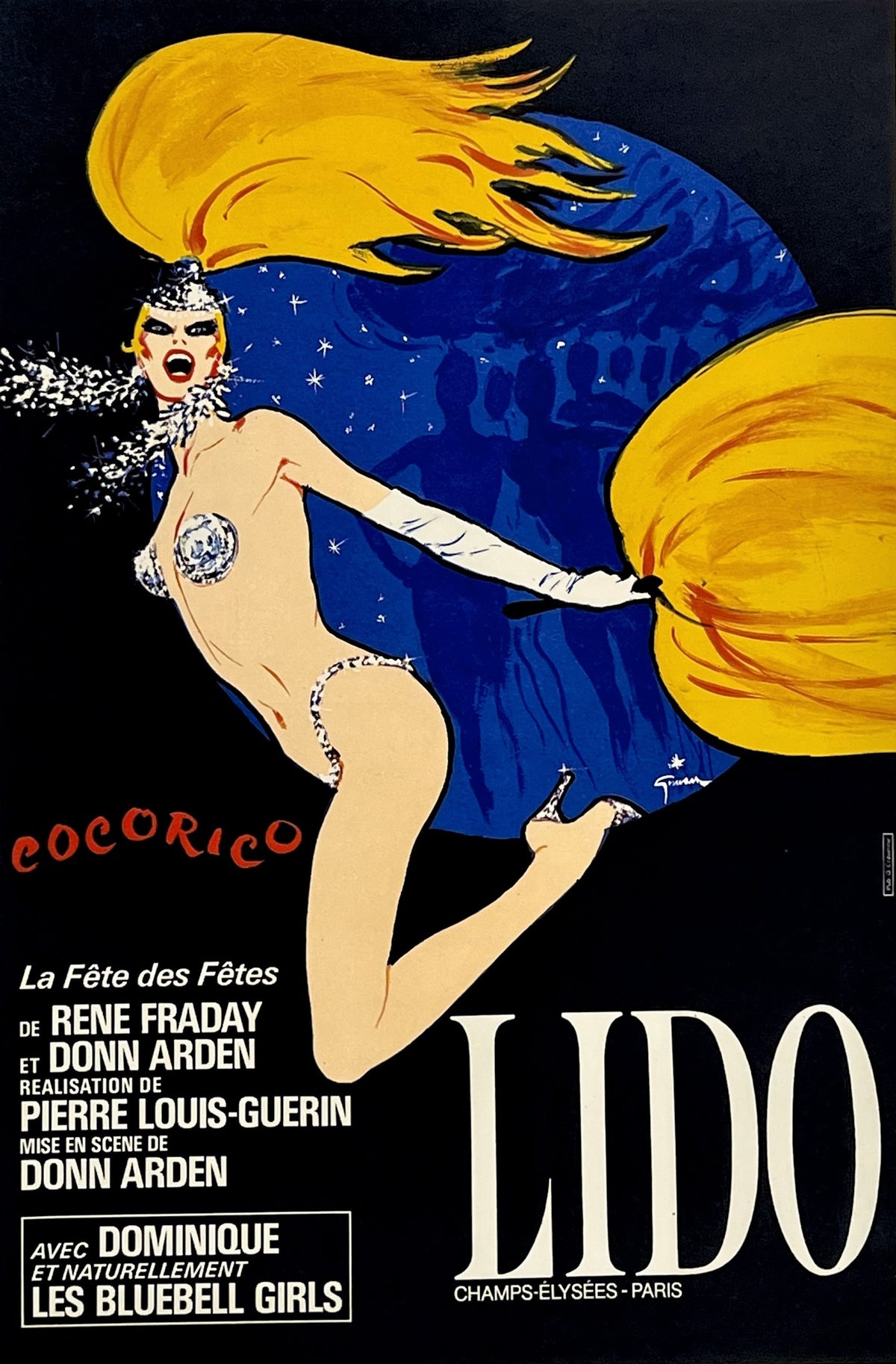 Lido by Rene Gruau - Authentic Vintage Poster