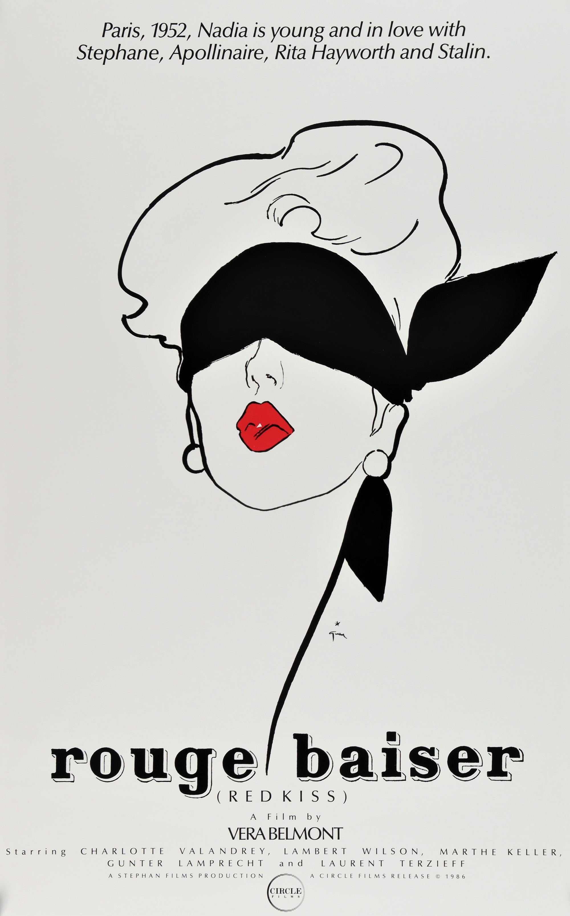 Rouge Baiser- Red Kiss - Authentic Vintage Poster