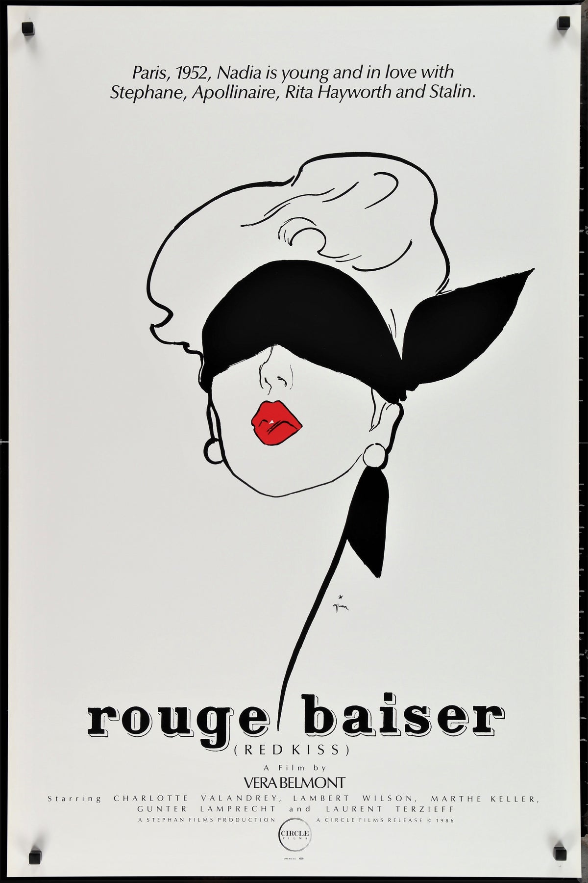 Rouge Baiser- Red Kiss - Authentic Vintage Poster