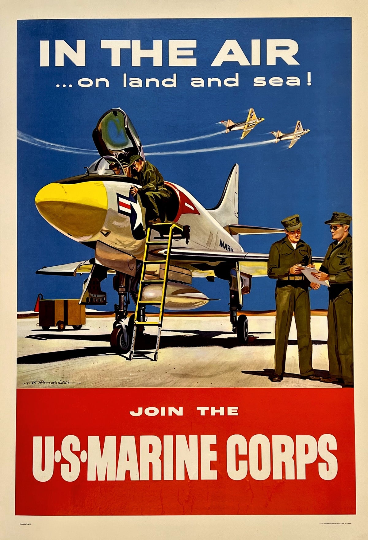US MARINE CORPS - Authentic Vintage Poster