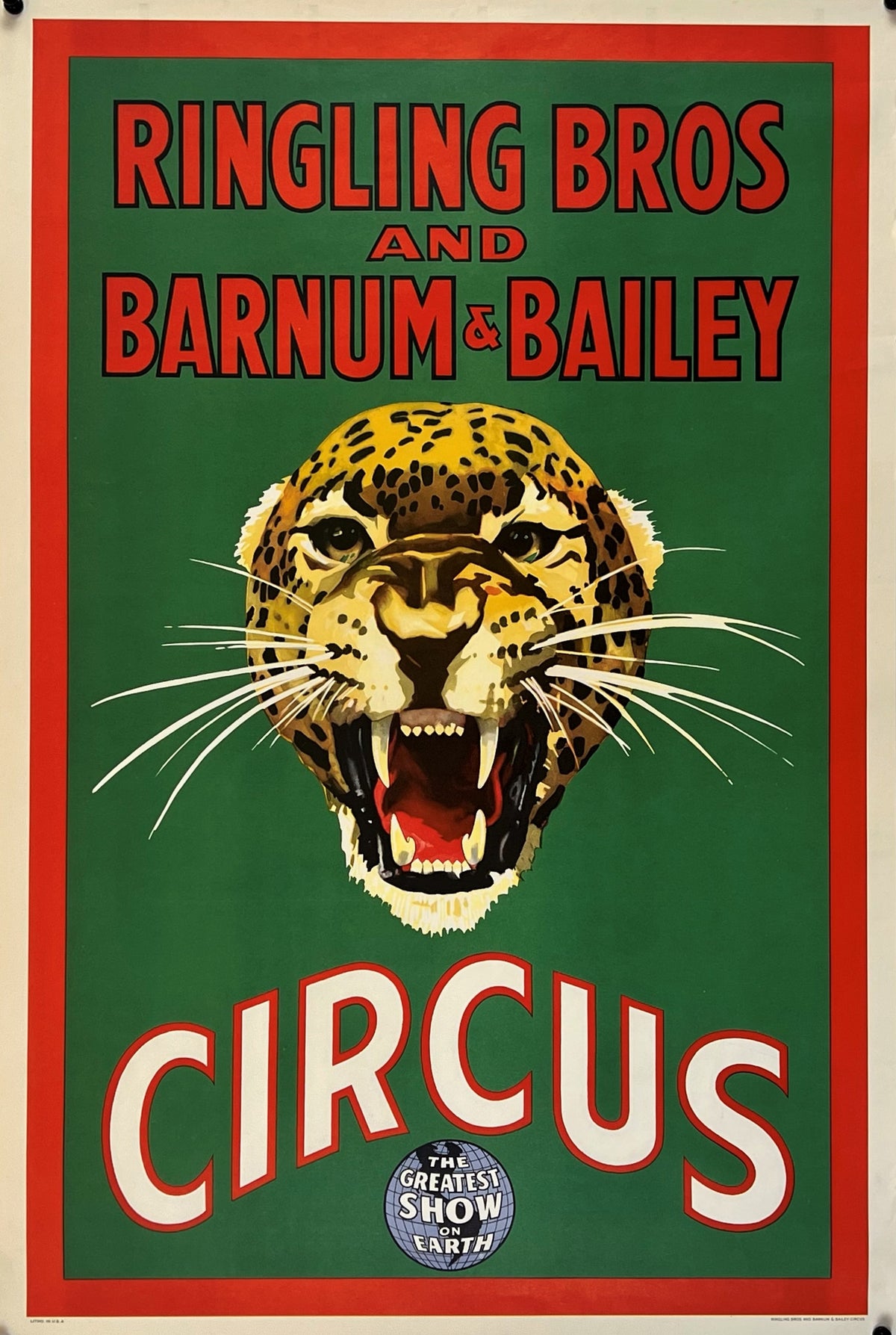 Ringling Bros Circus- Jaguar - Authentic Vintage Poster
