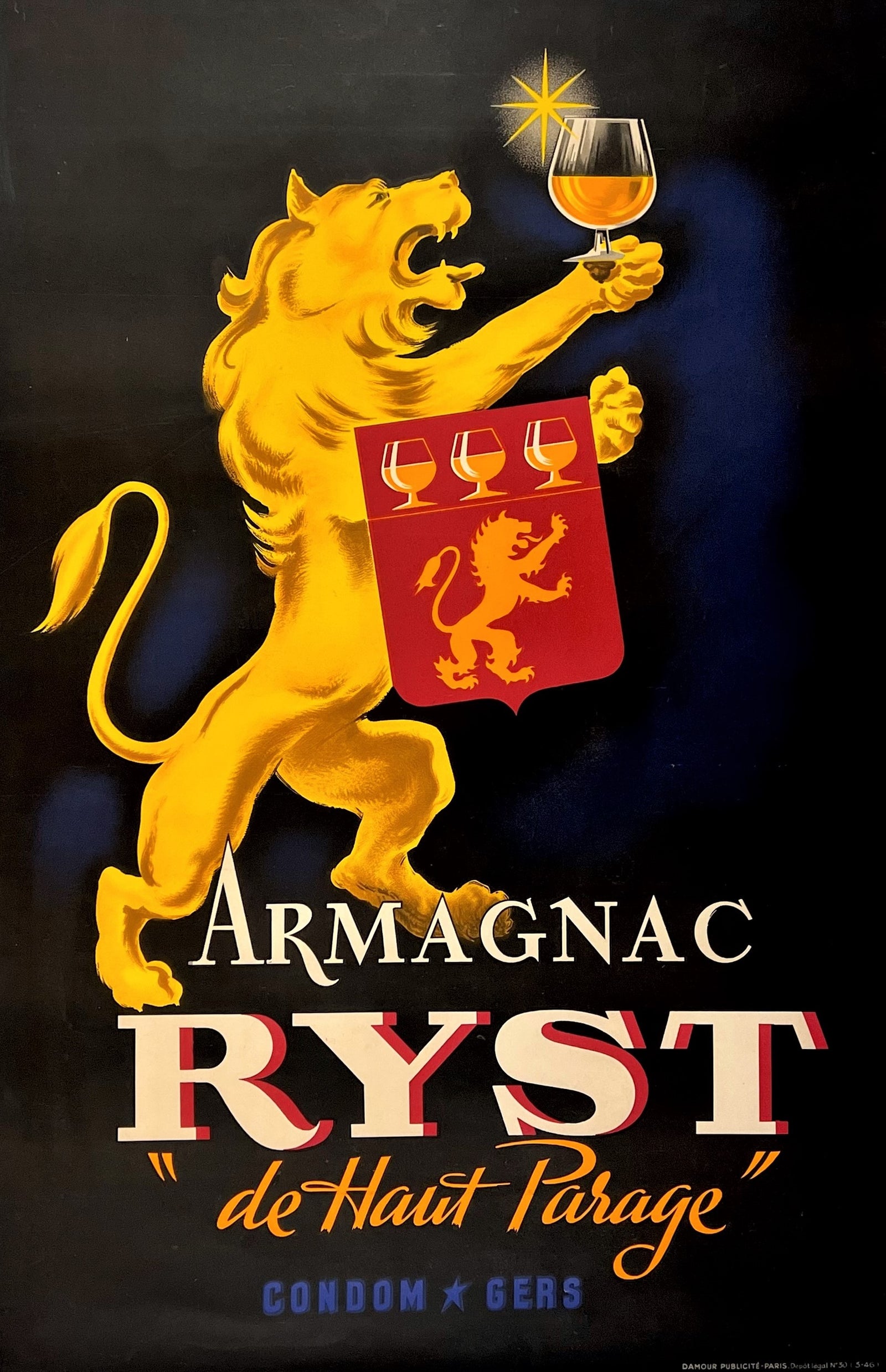Armagnac Ryst - Authentic Vintage Poster