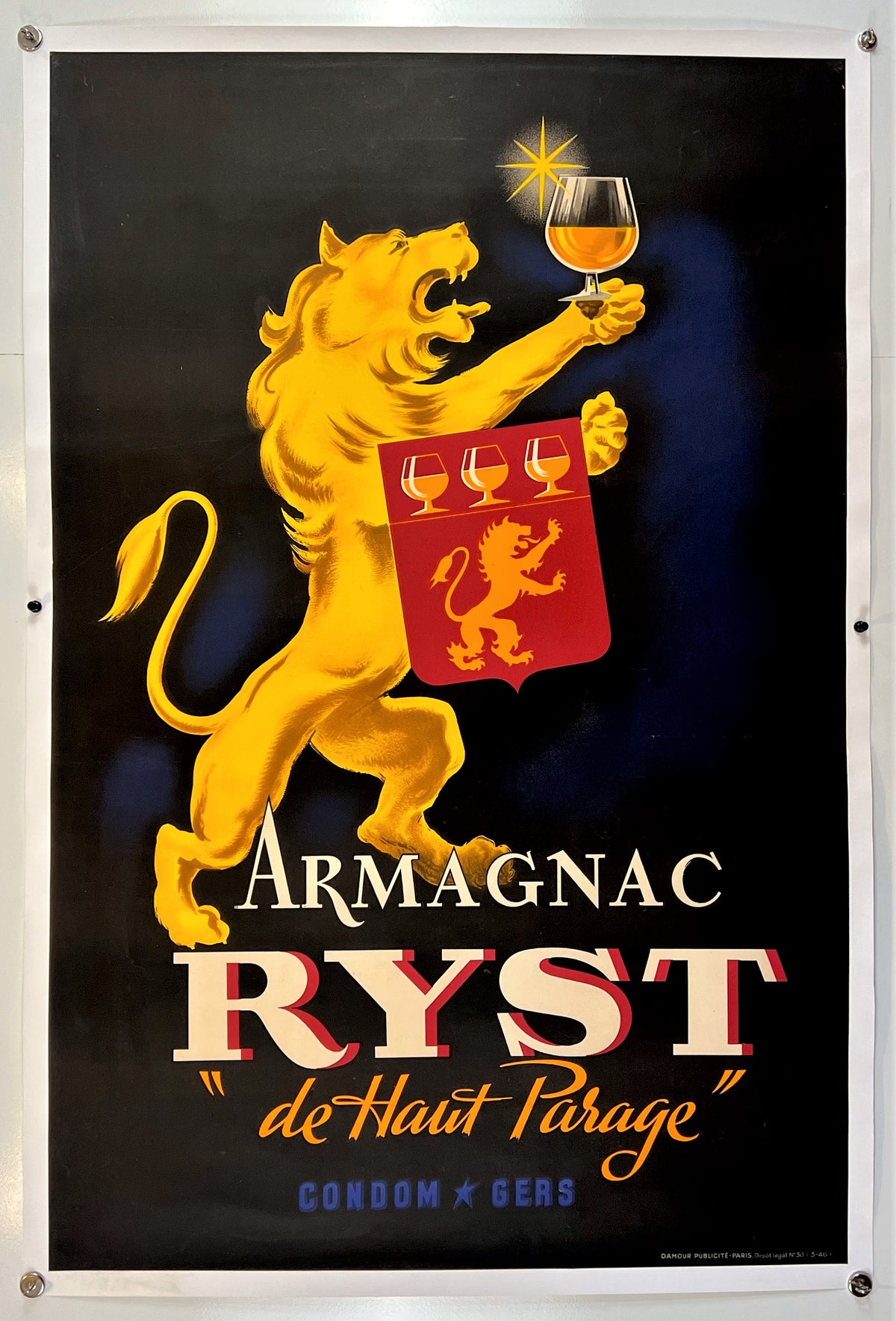 Armagnac Ryst - Authentic Vintage Poster