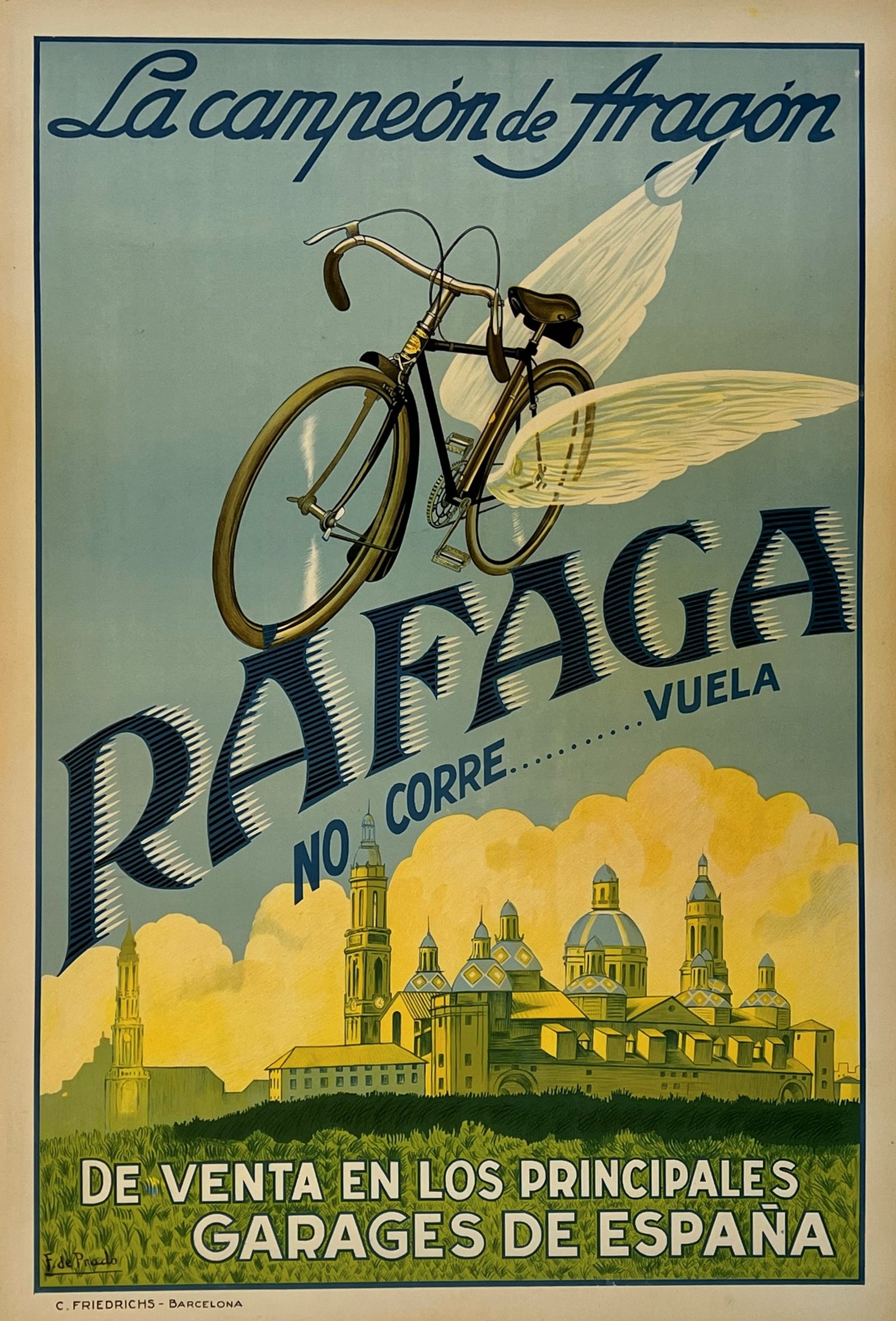 Rafaga Bicycles - Authentic Vintage Poster