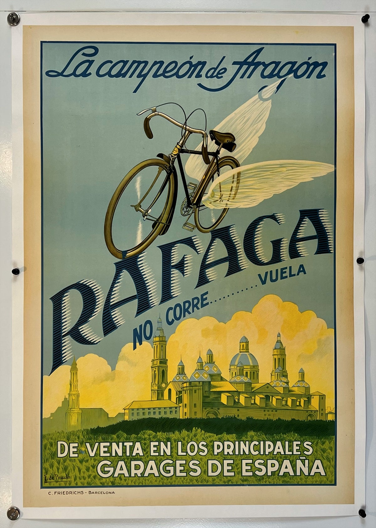 Rafaga Bicycles - Authentic Vintage Poster