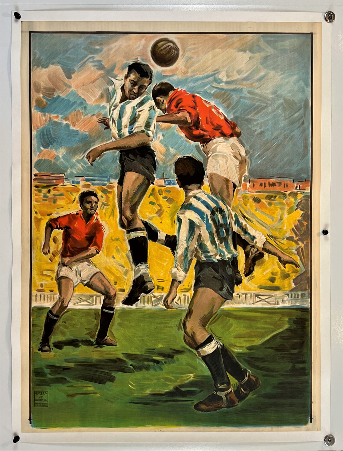 Soccer Header - Authentic Vintage Poster