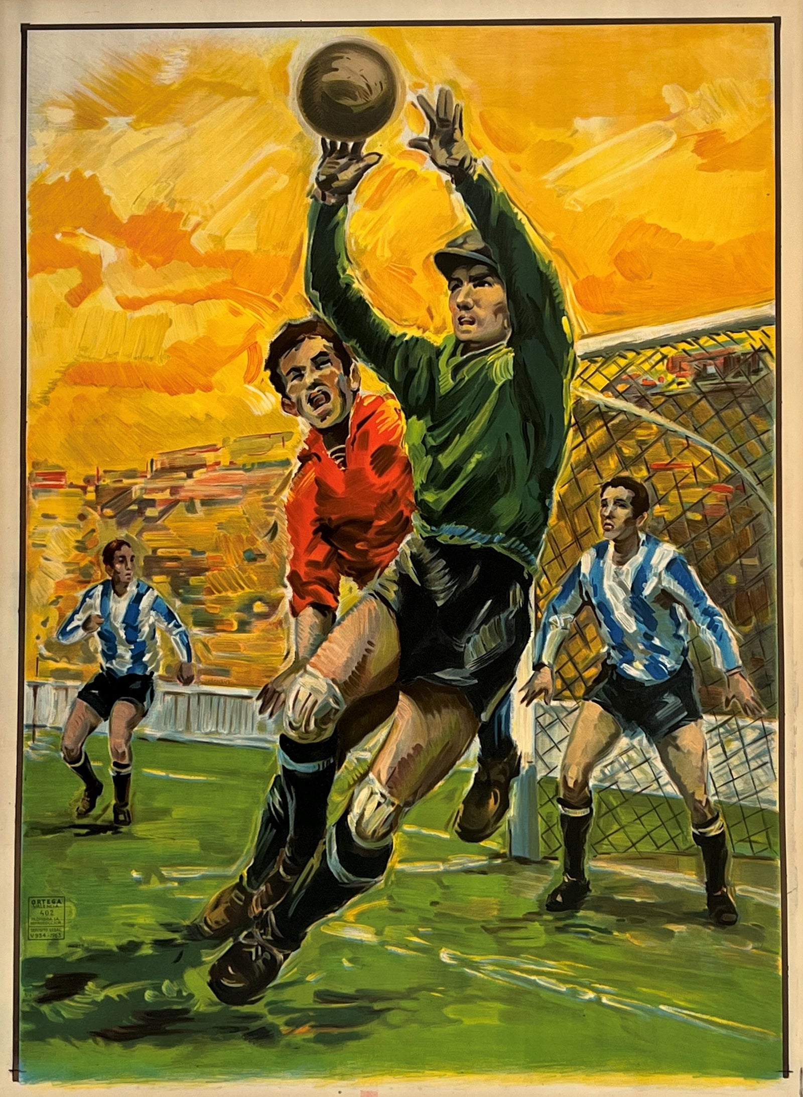 Soccer Goalie - Authentic Vintage Poster