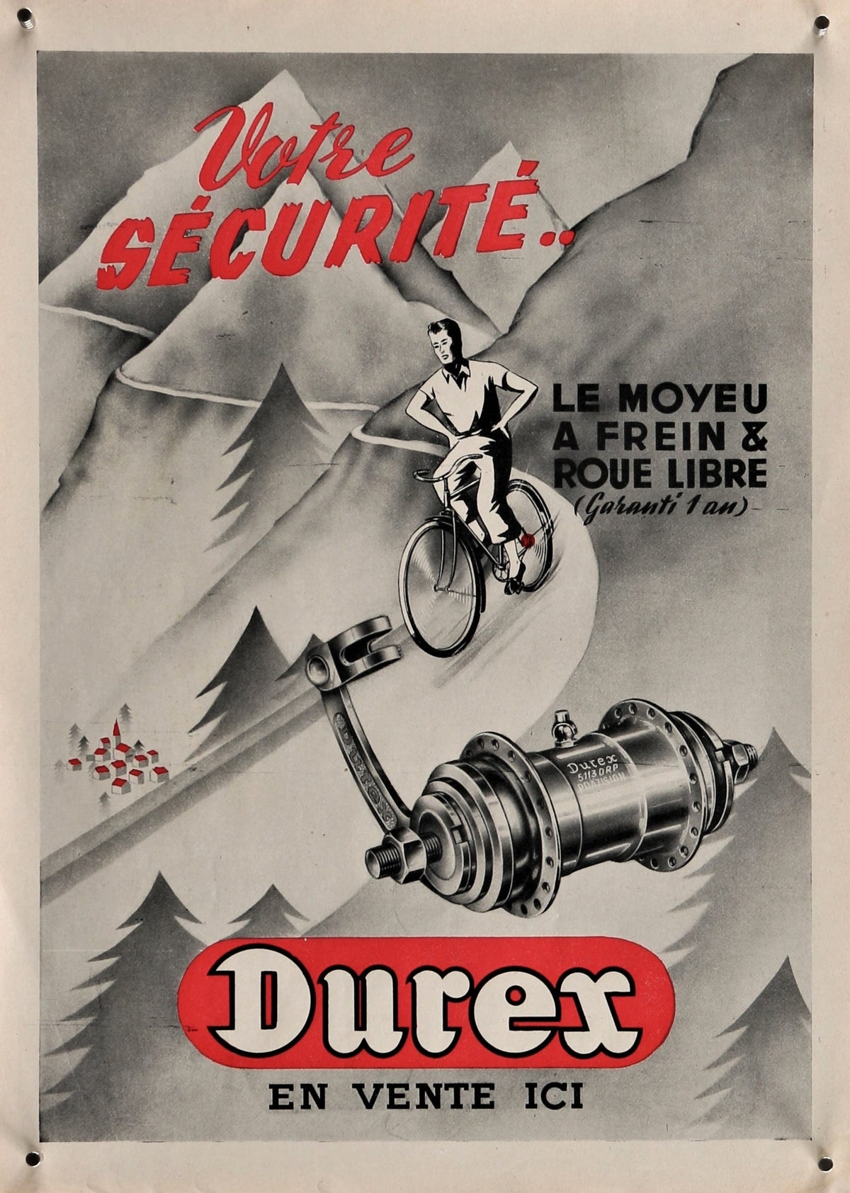 Durex En Vente Ici - Authentic Vintage Poster